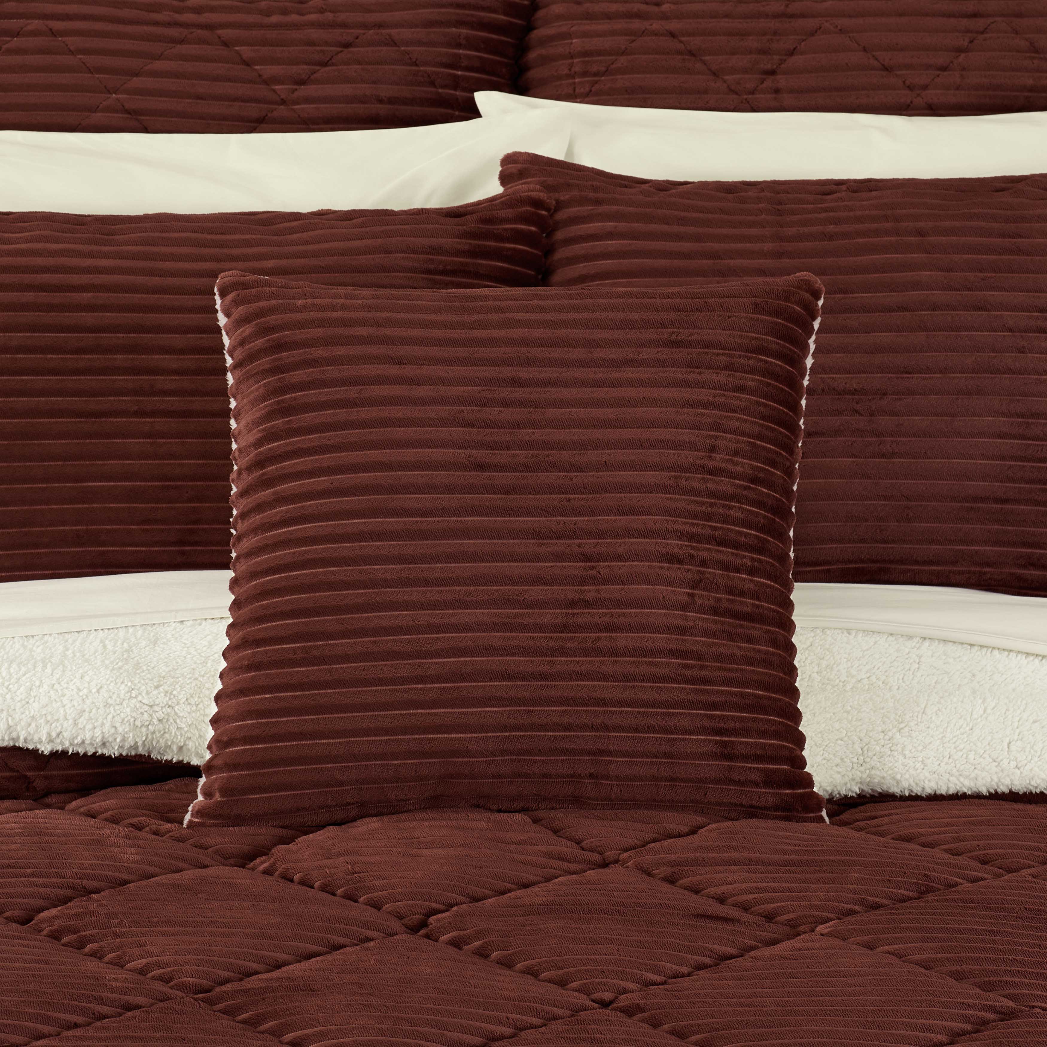Everett Brick Square Decorative Throw Pillow 20" x 20" Throw Pillows By J. Queen New York