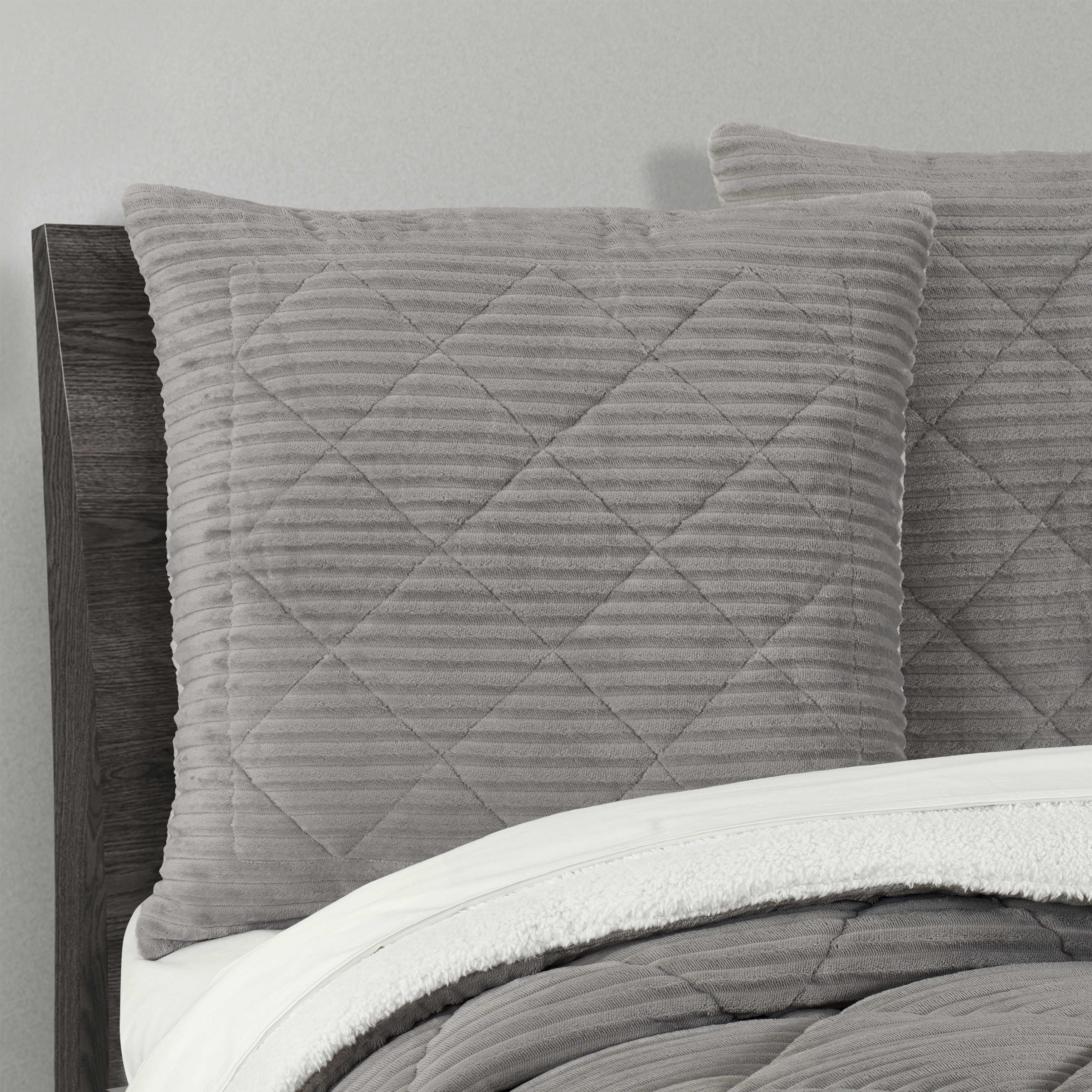 Everett Light Grey Euro Sham Euro Sham By J. Queen New York