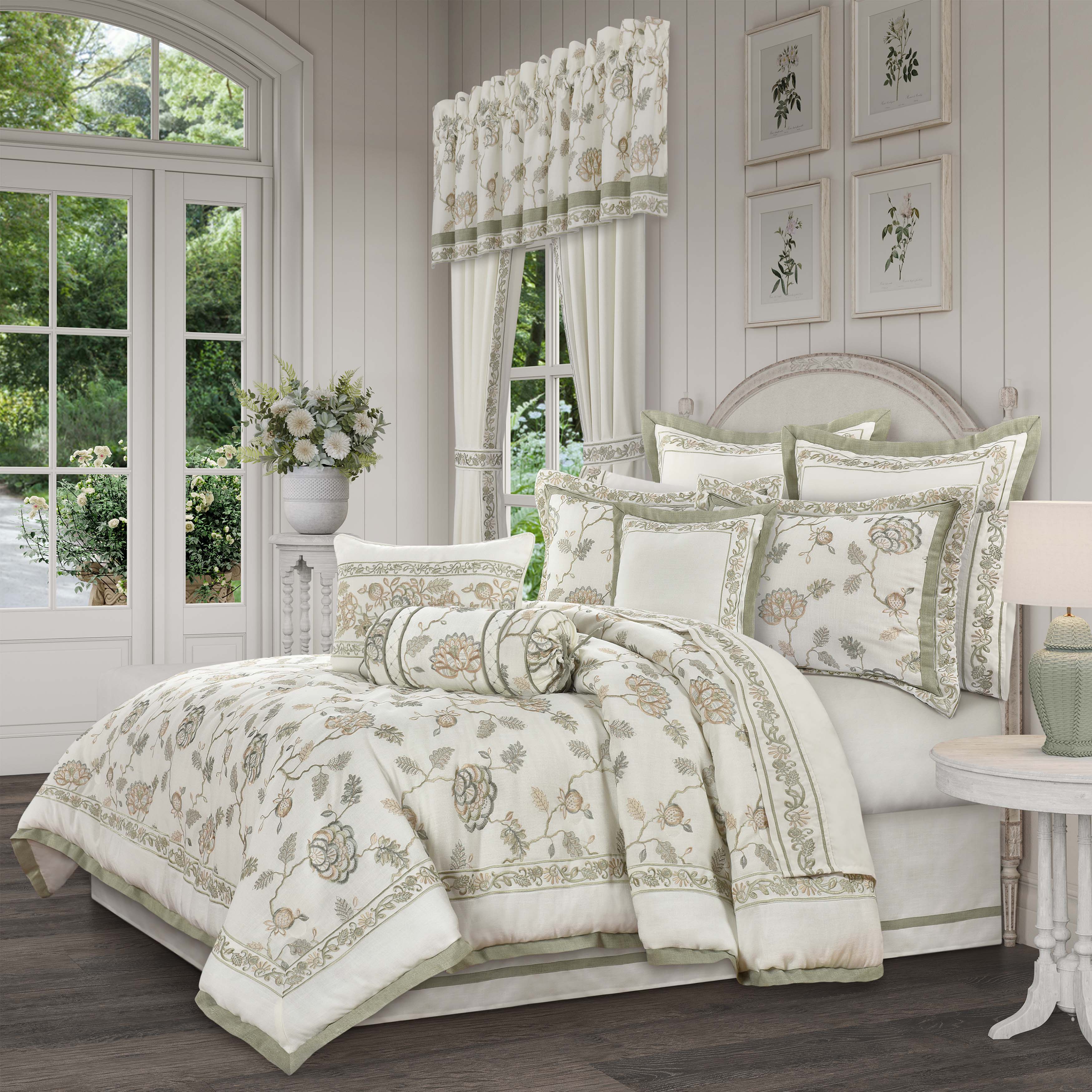 Fairview Sage 4 Piece Comforter Set Comforter Sets By J. Queen New York