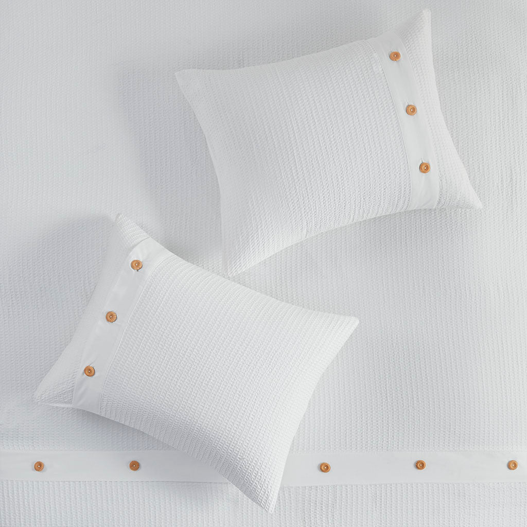 Finley White 3 Piece Duvet Cover Set Duvet Covers By JLA HOME/Olliix (E & E Co., Ltd)