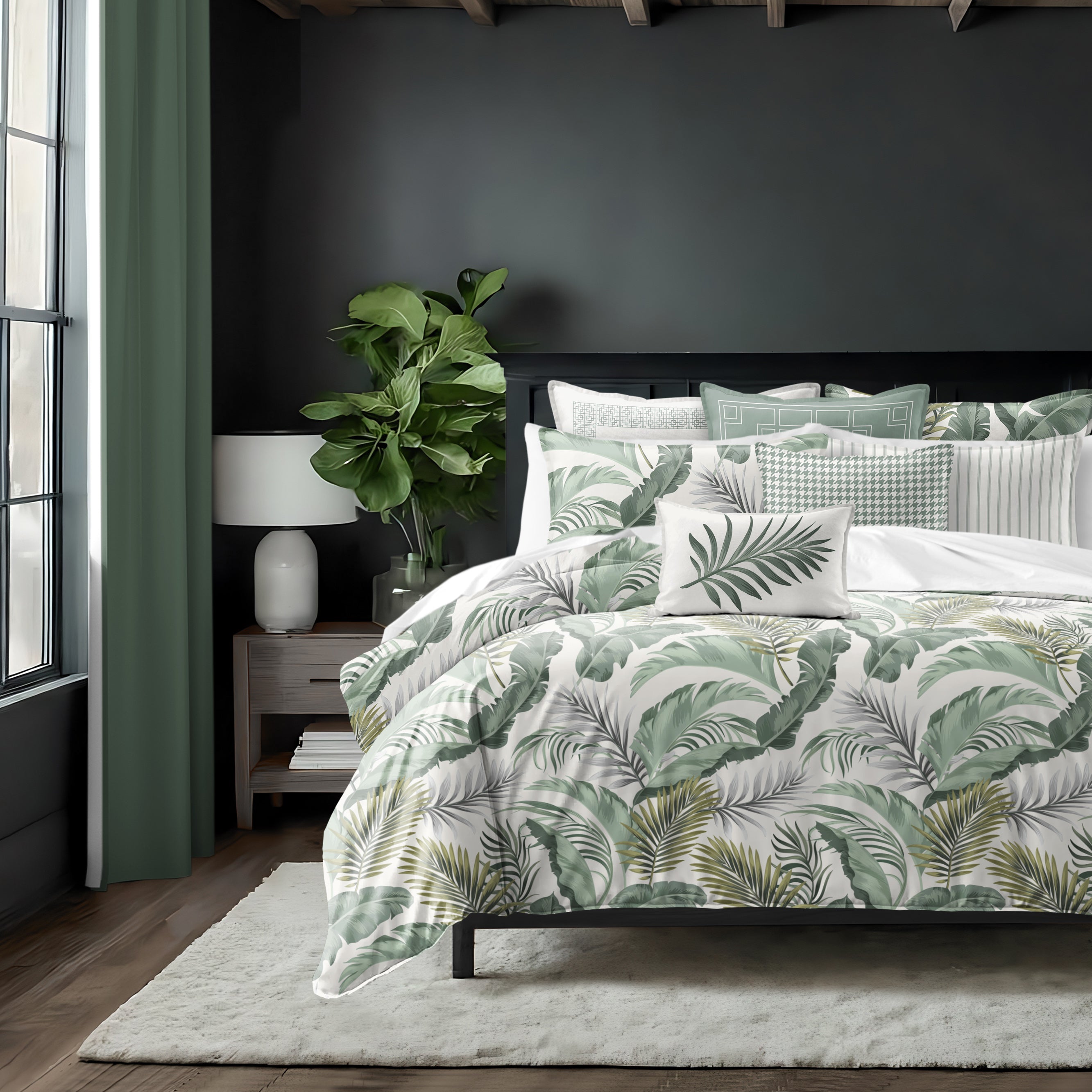 Frondosa Seagrass 8 Piece Comforter Set Comforter Sets By Colcha Linens
