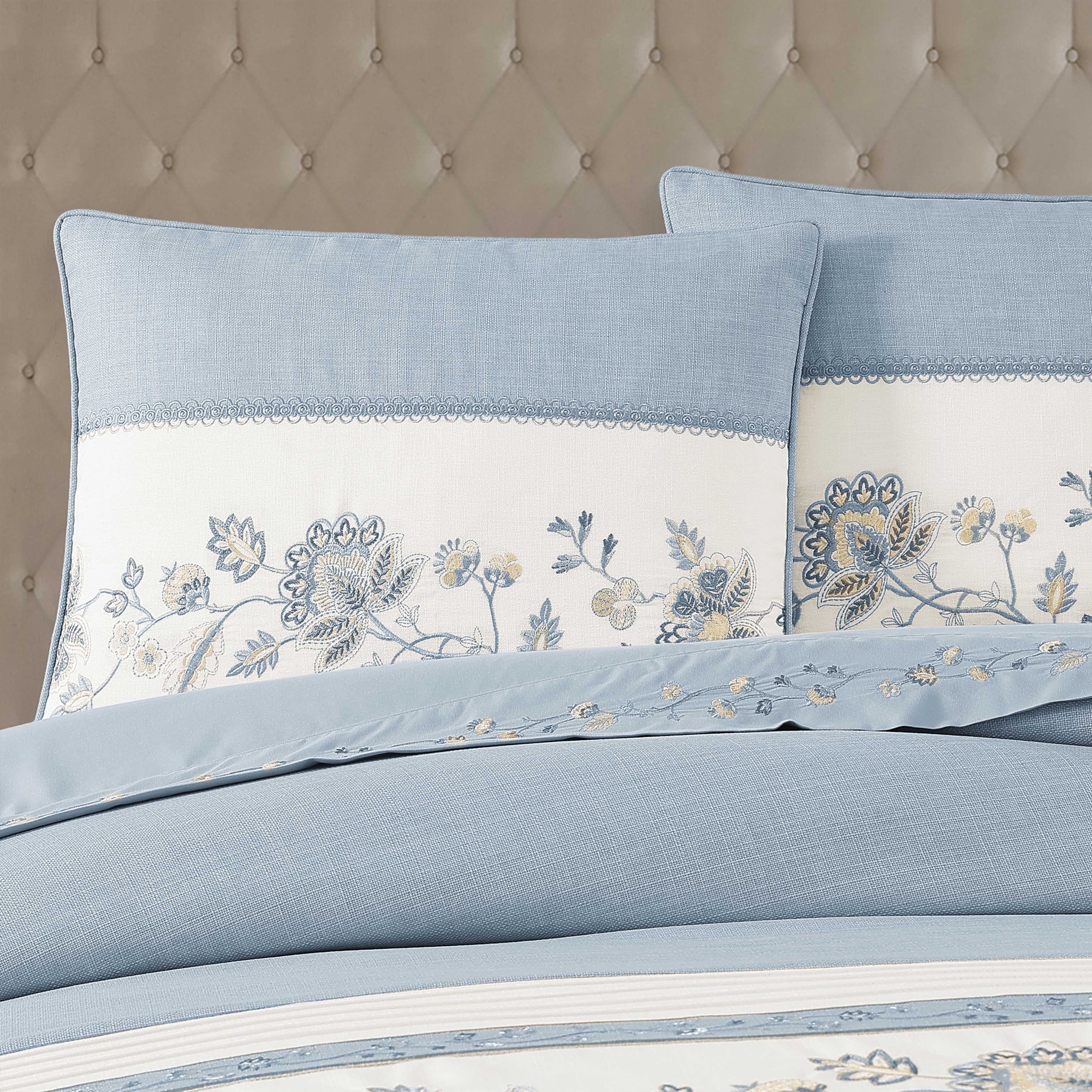 Garden Bloom Chambray 4 Piece Comforter Set Comforter Sets By J. Queen New York