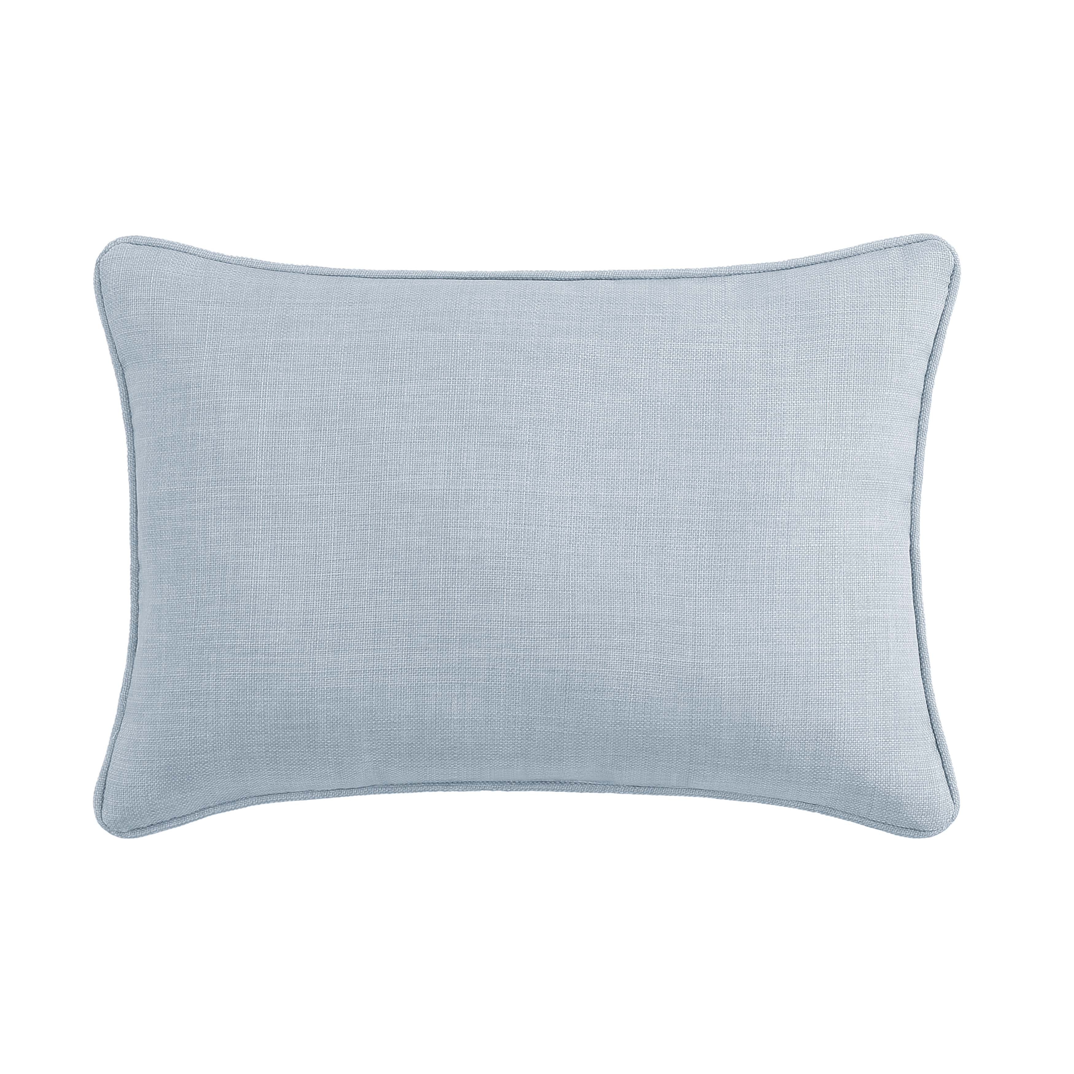 Garden Bloom Chambray Boudoir Decorative Throw Pillow 20" x 14" Throw Pillows By J. Queen New York