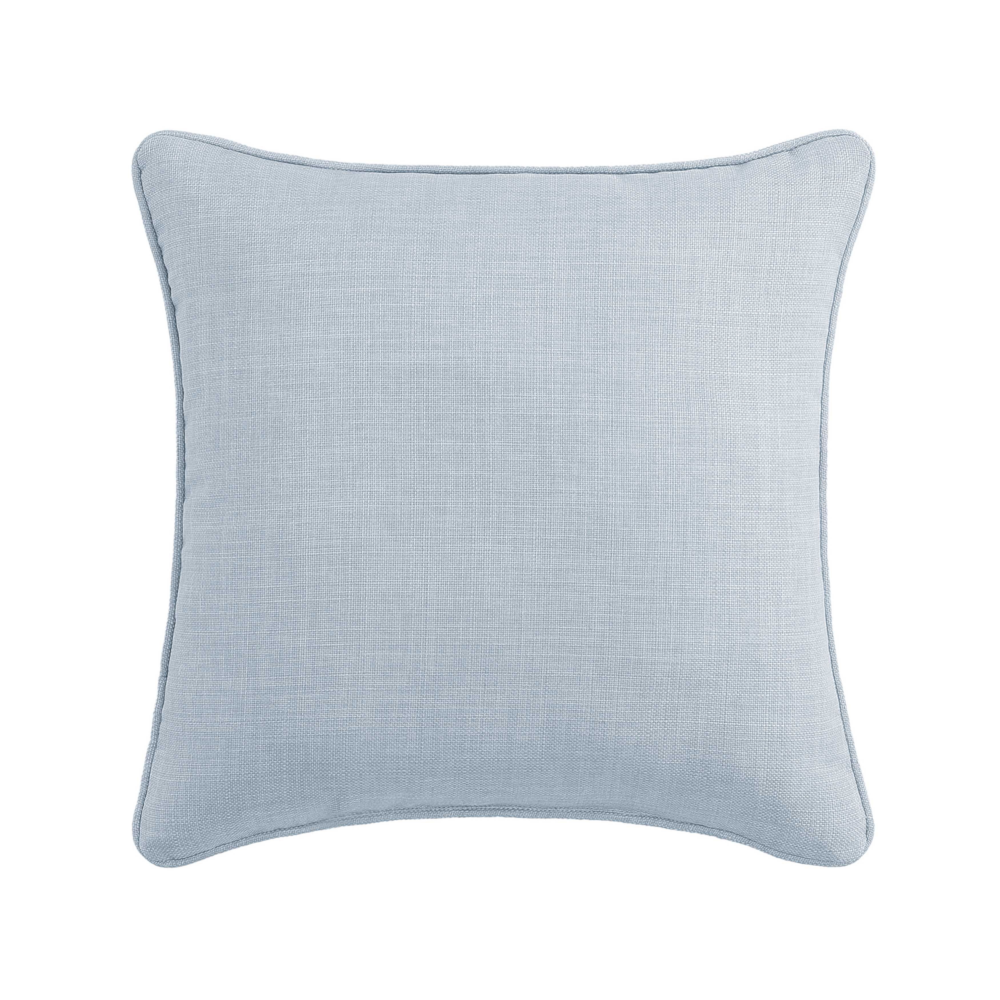 Garden Bloom Chambray Square Decorative Throw Pillow 18" x 18" Throw Pillows By J. Queen New York