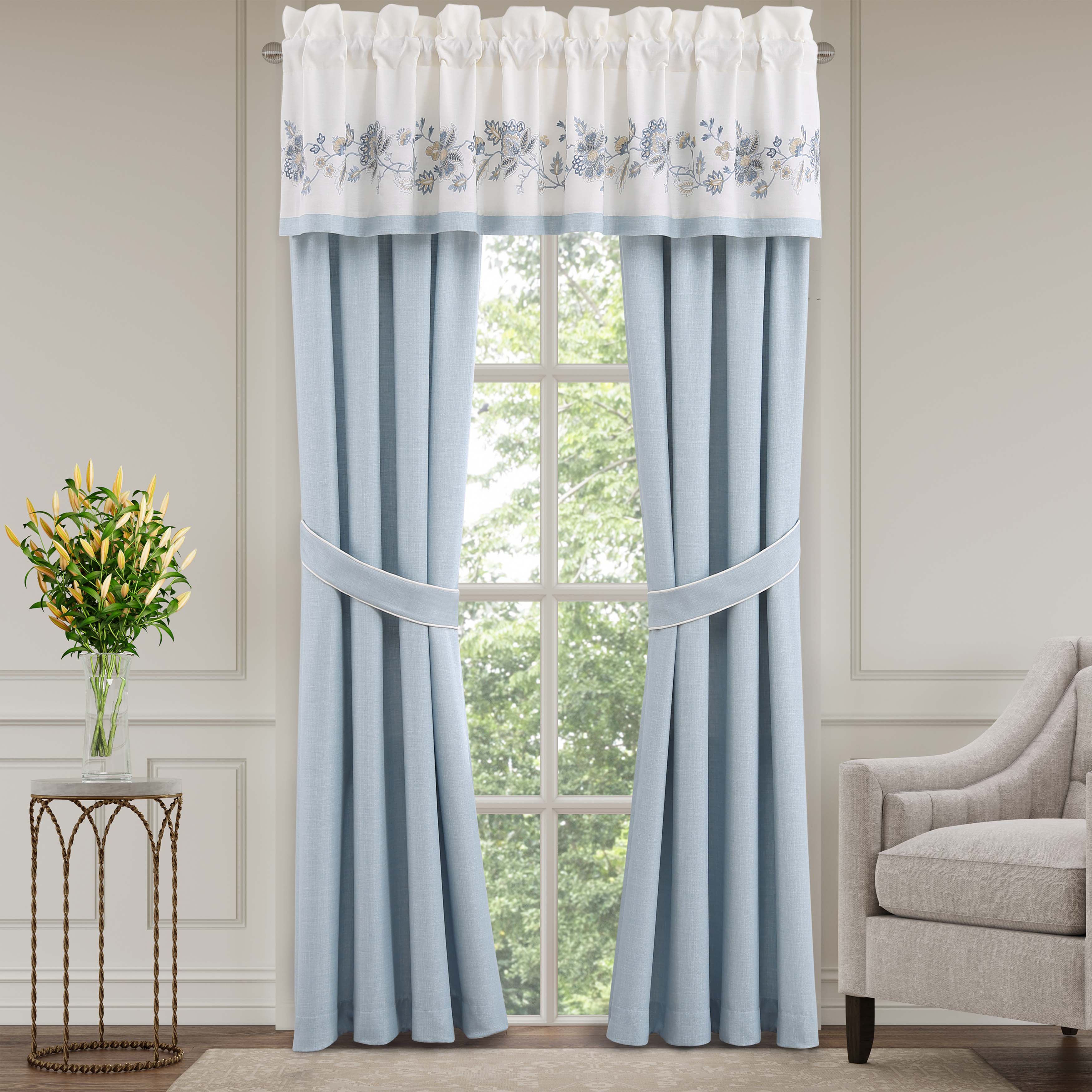 Garden Bloom Chambray Window Panel Pair Window Panels By J. Queen New York