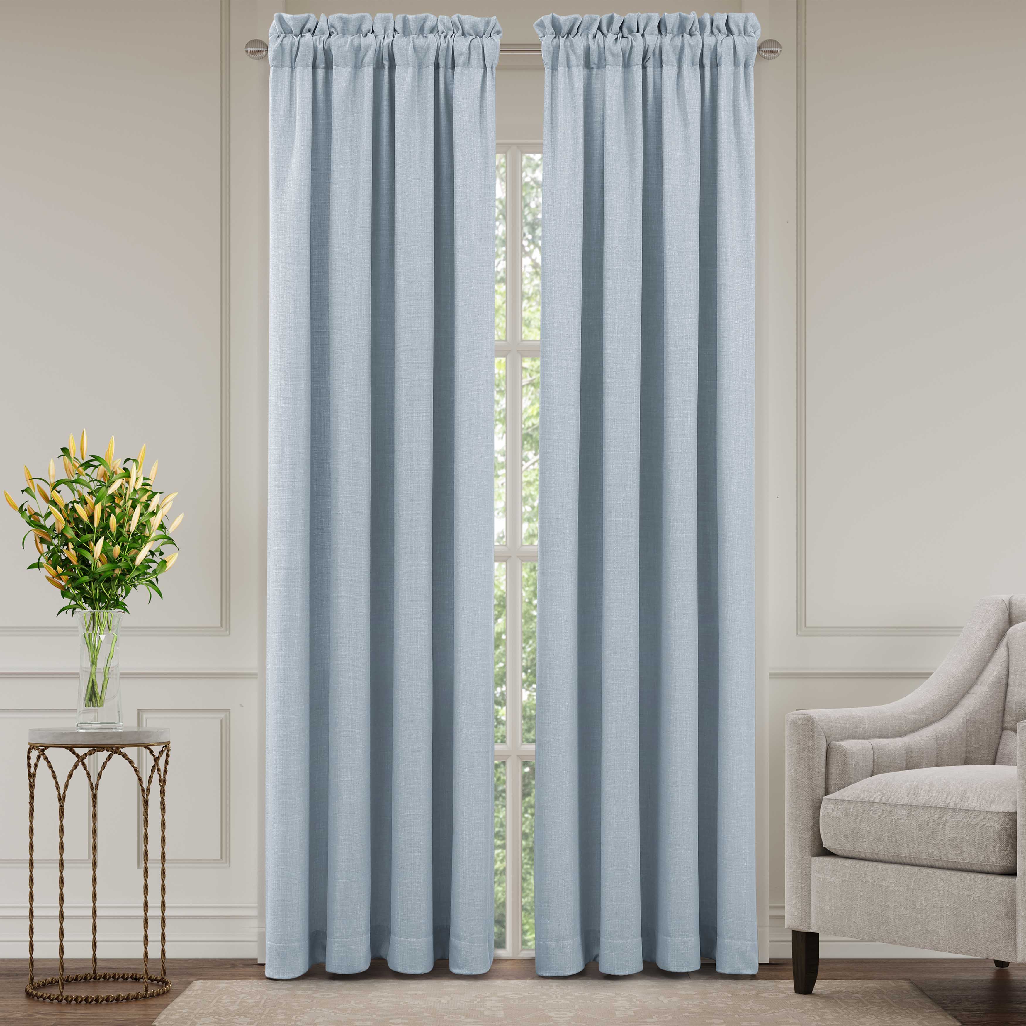 Garden Bloom Chambray Window Panel Pair Window Panels By J. Queen New York