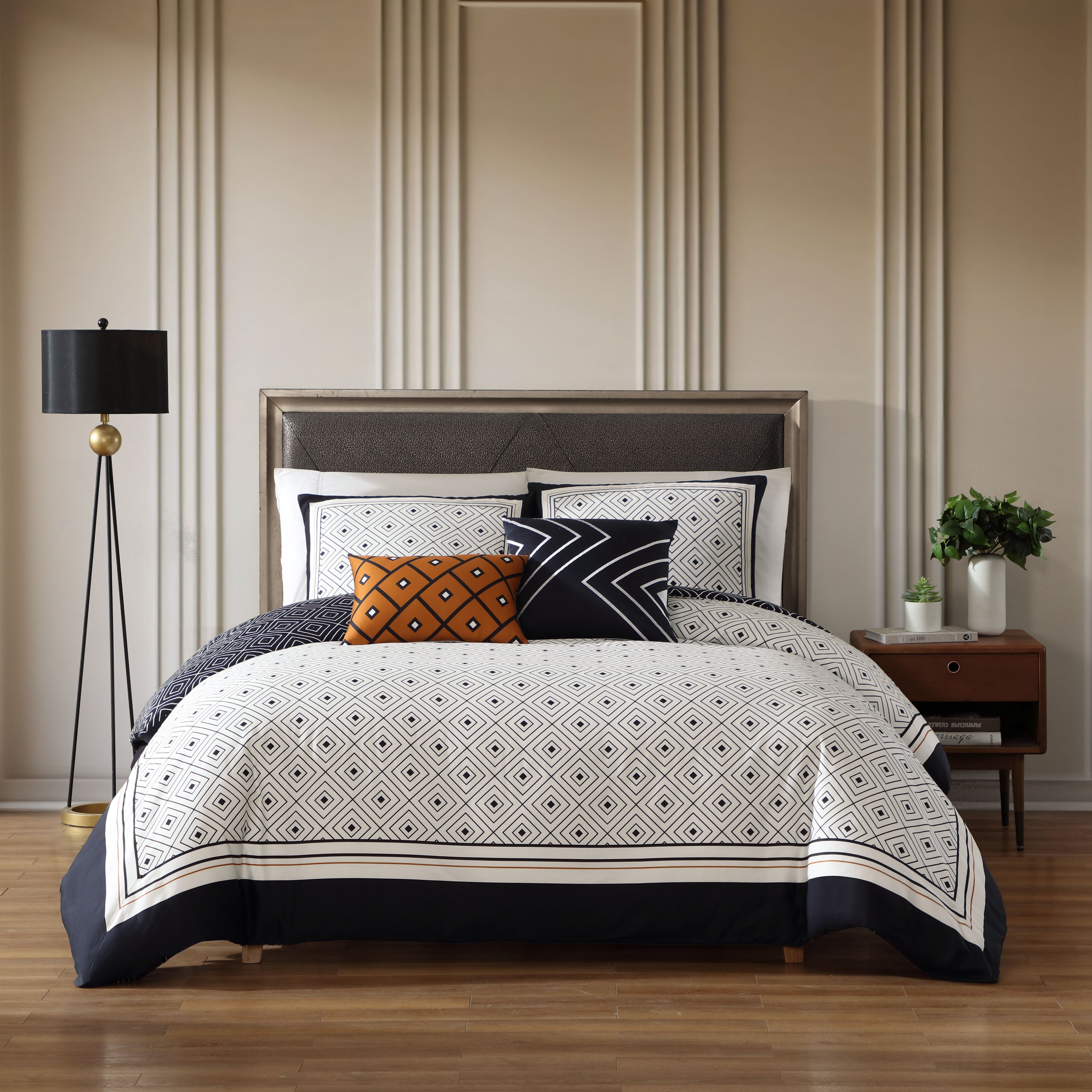 Bebejan Geometric Black & White 5 Piece Reversible Comforter Set Comforter Sets By Bebejan®
