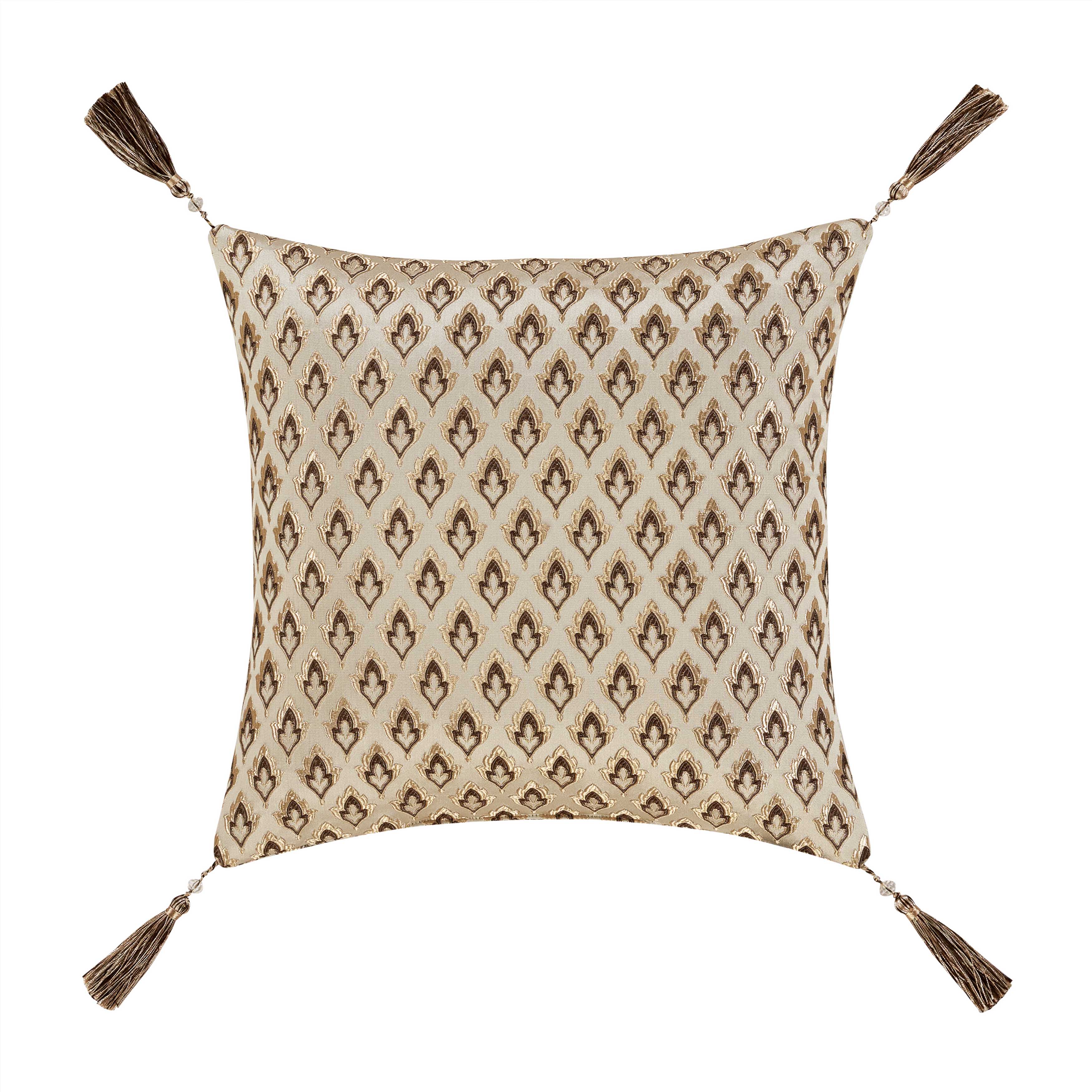 Gold Coast Sand Square Decorative Throw Pillow 18" x 18" Throw Pillows By J. Queen New York