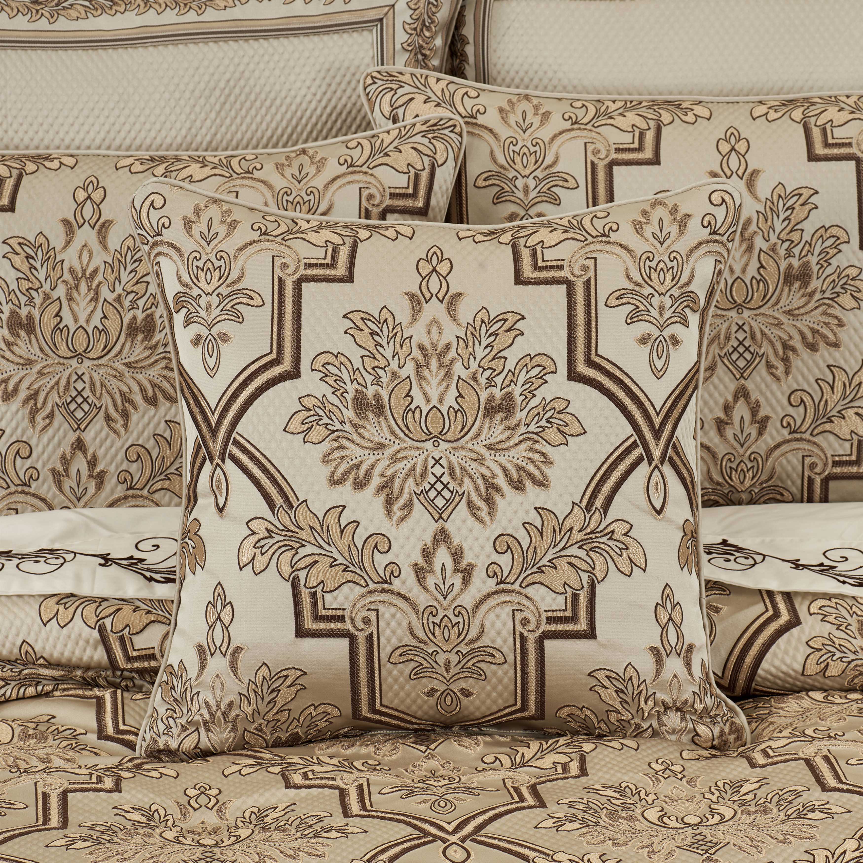 Gold Coast Sand Square Decorative Throw Pillow 20" x 20" Throw Pillows By J. Queen New York