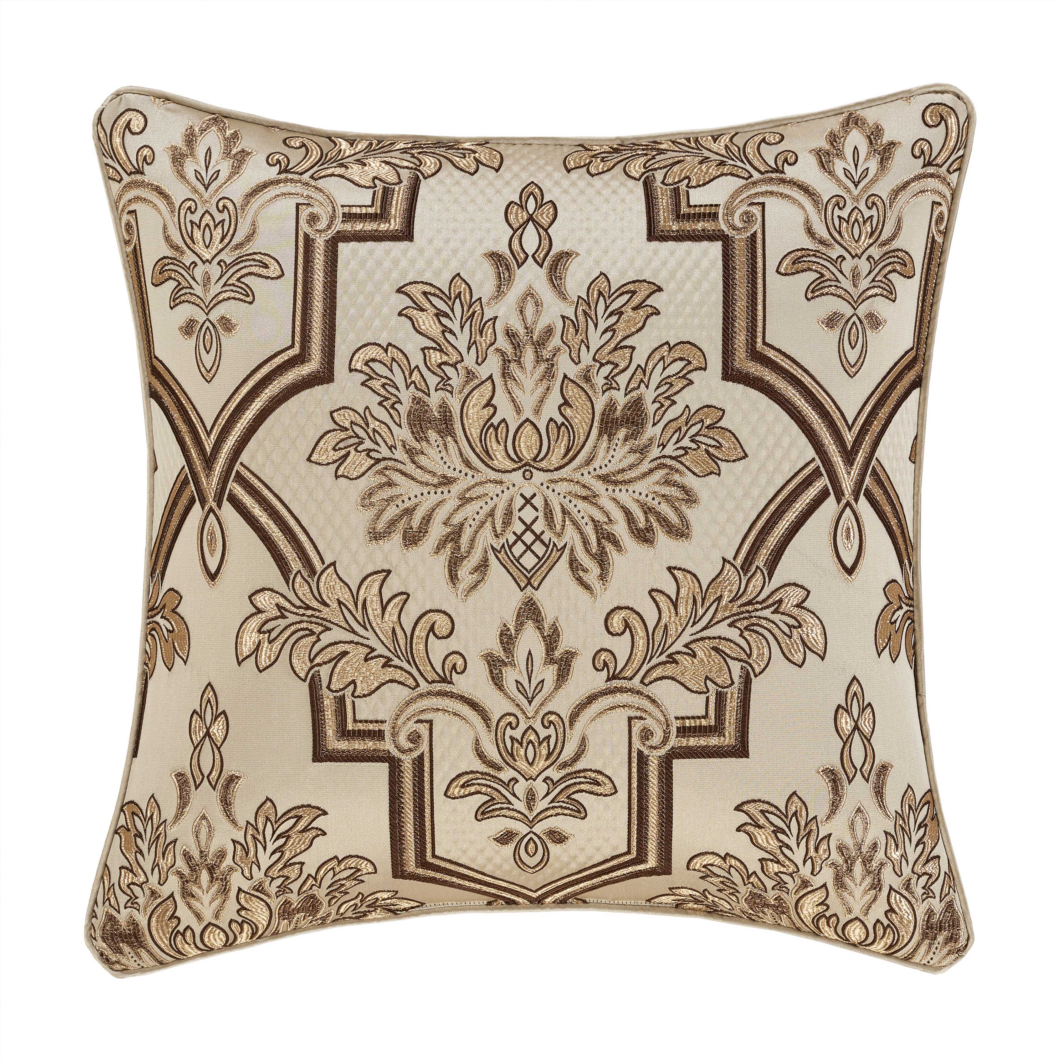 Gold Coast Sand Square Decorative Throw Pillow 20" x 20" Throw Pillows By J. Queen New York