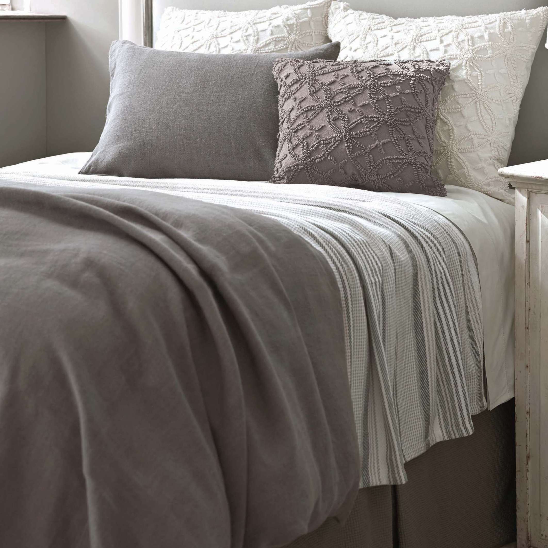 Gradation Ticking blanket Blanket By Annie Selke