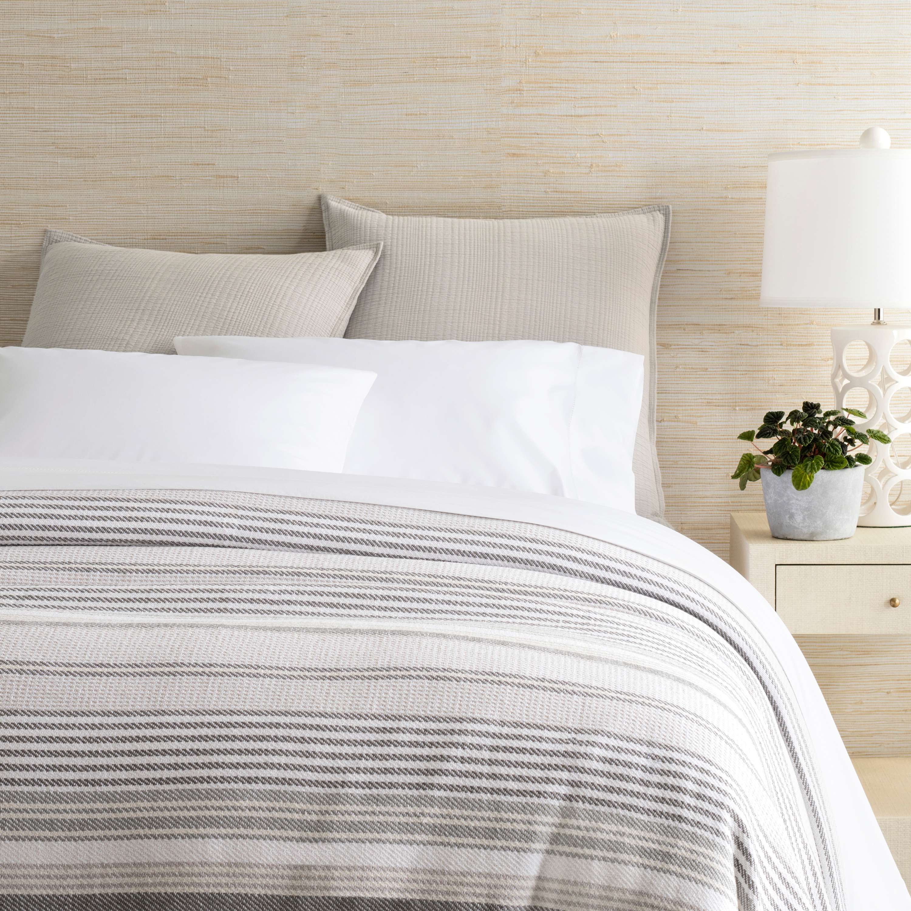 Gradation Ticking blanket Blanket By Annie Selke