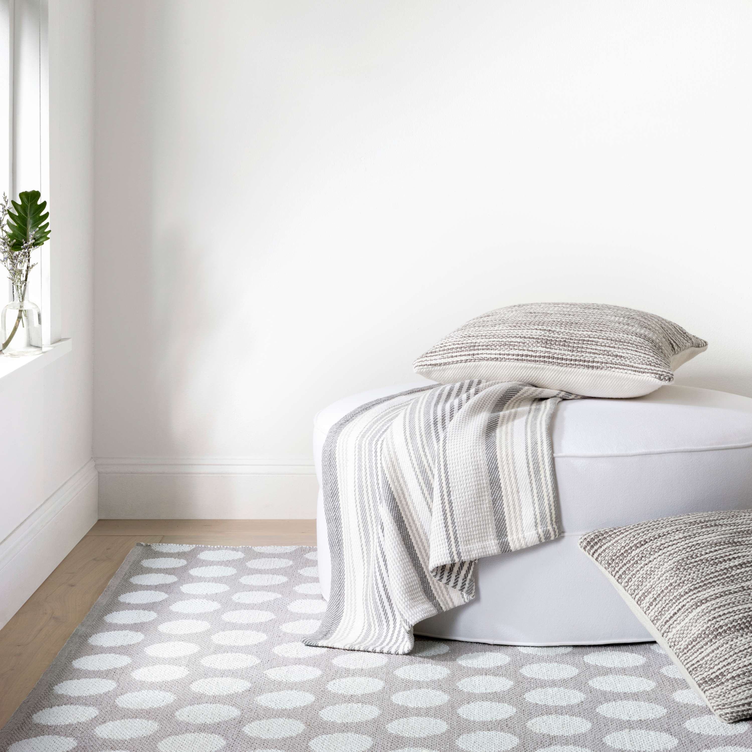 Gradation Ticking Woven Cotton Throw Throws By Annie Selke