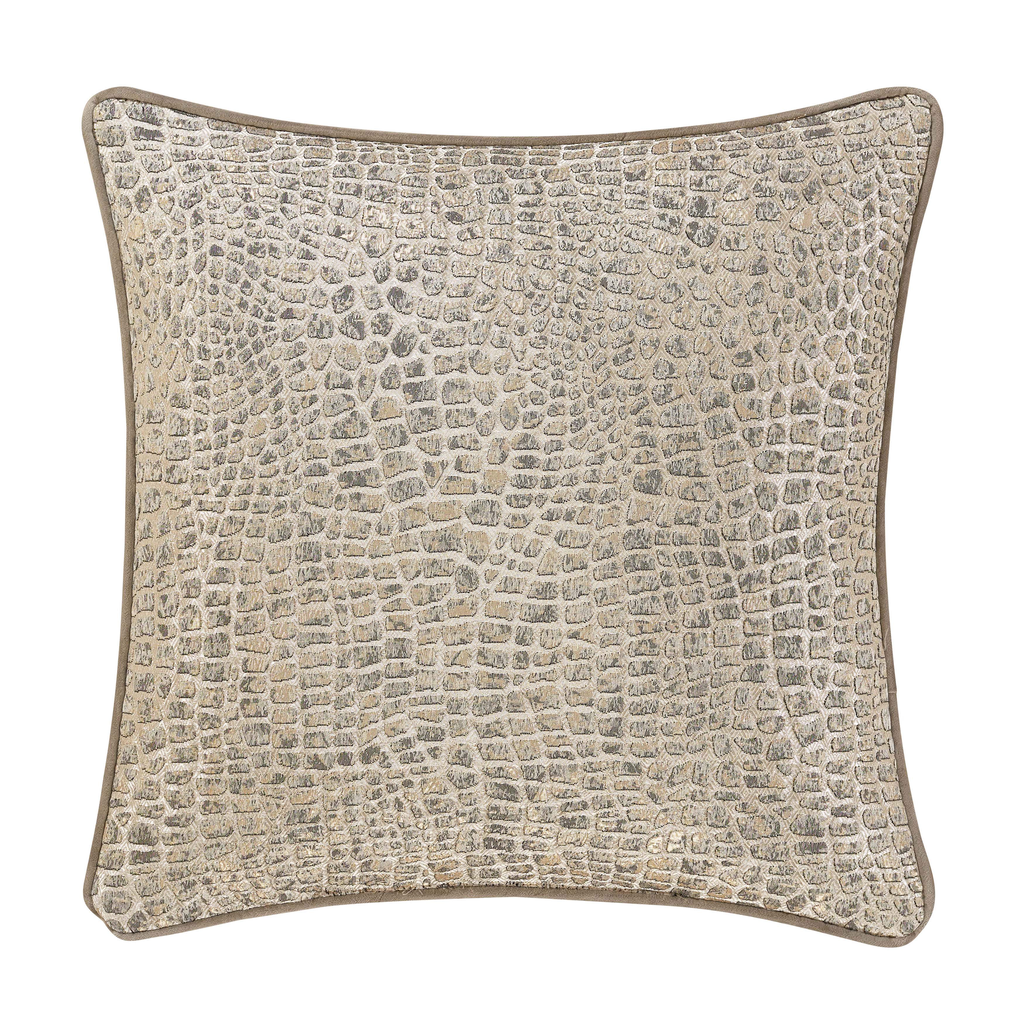 Habitat Pewter Square Decorative Throw Pillow 18" x 18" Throw Pillows By J. Queen New York