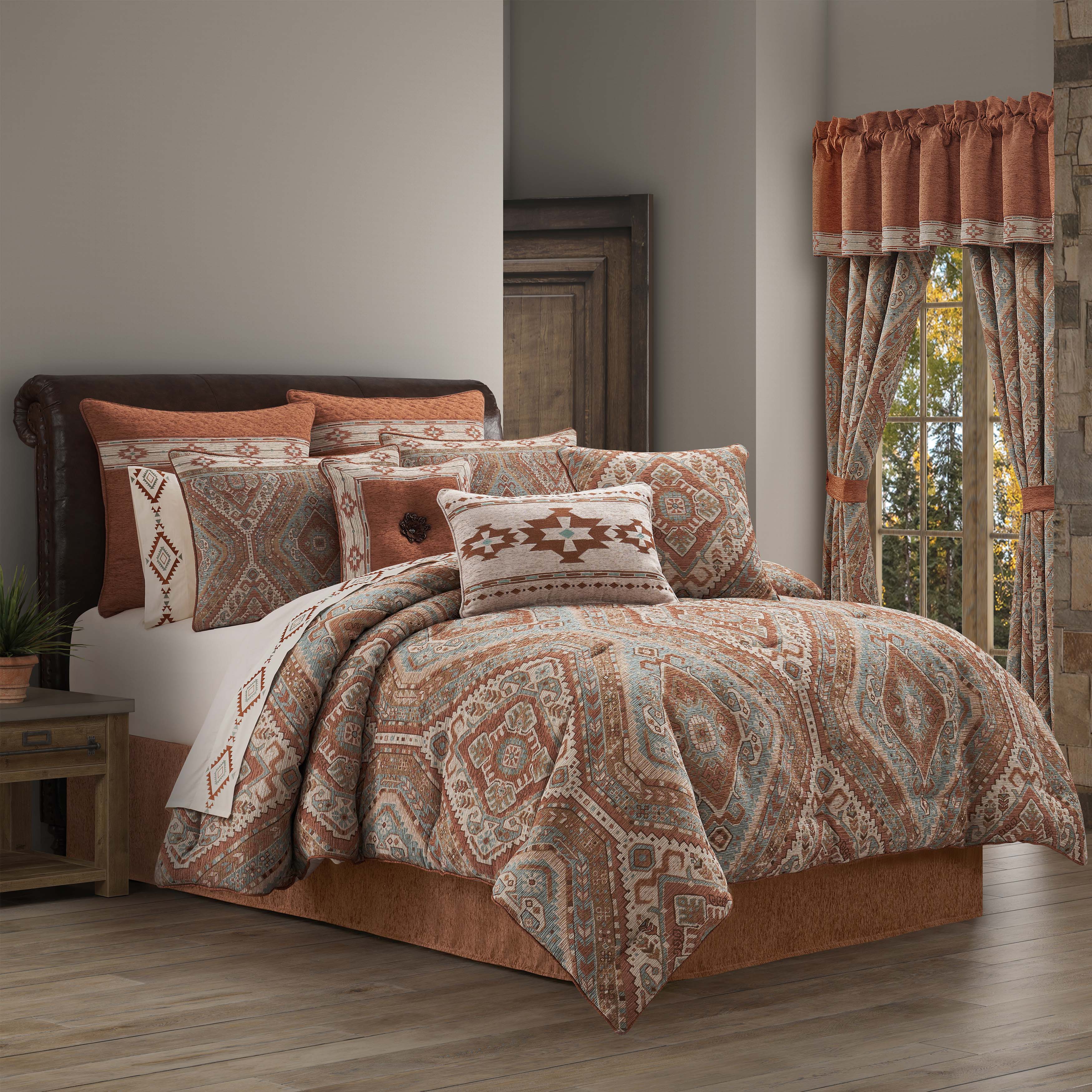 Jackson Lodge Clay 4 Piece Comforter Set Comforter Sets By J. Queen New York