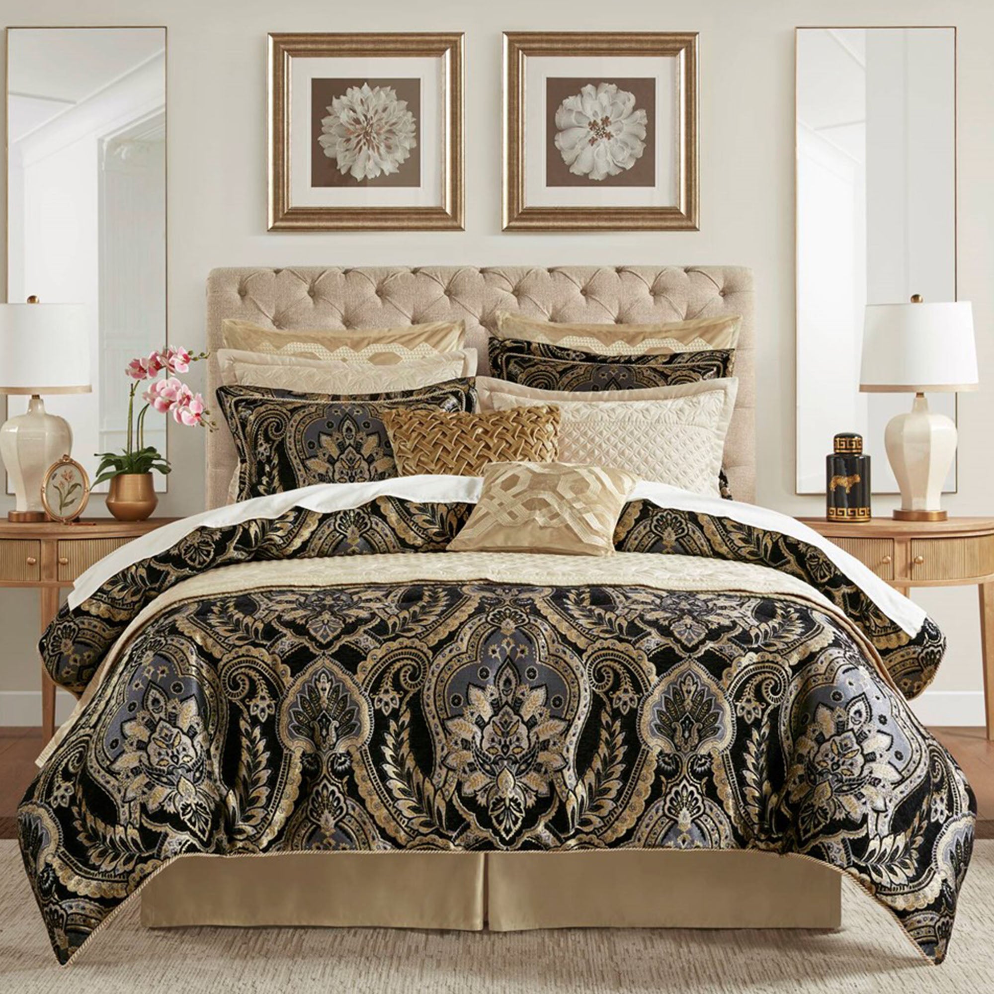 Julius Black 4 Piece Comforter Set Comforter Sets By Croscill Home LLC