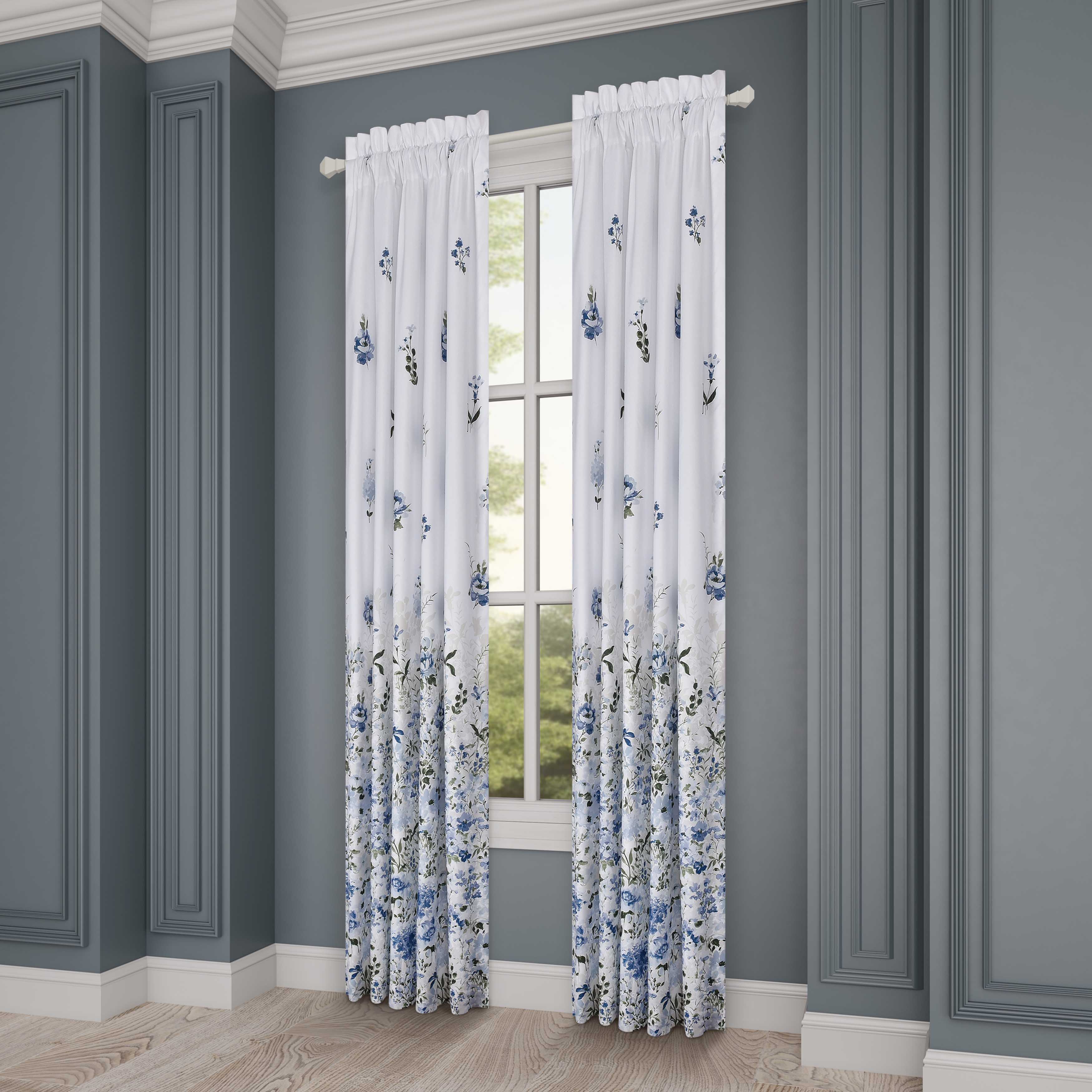 Kourtney Blue Window Panel Pair Window Panels By J. Queen New York
