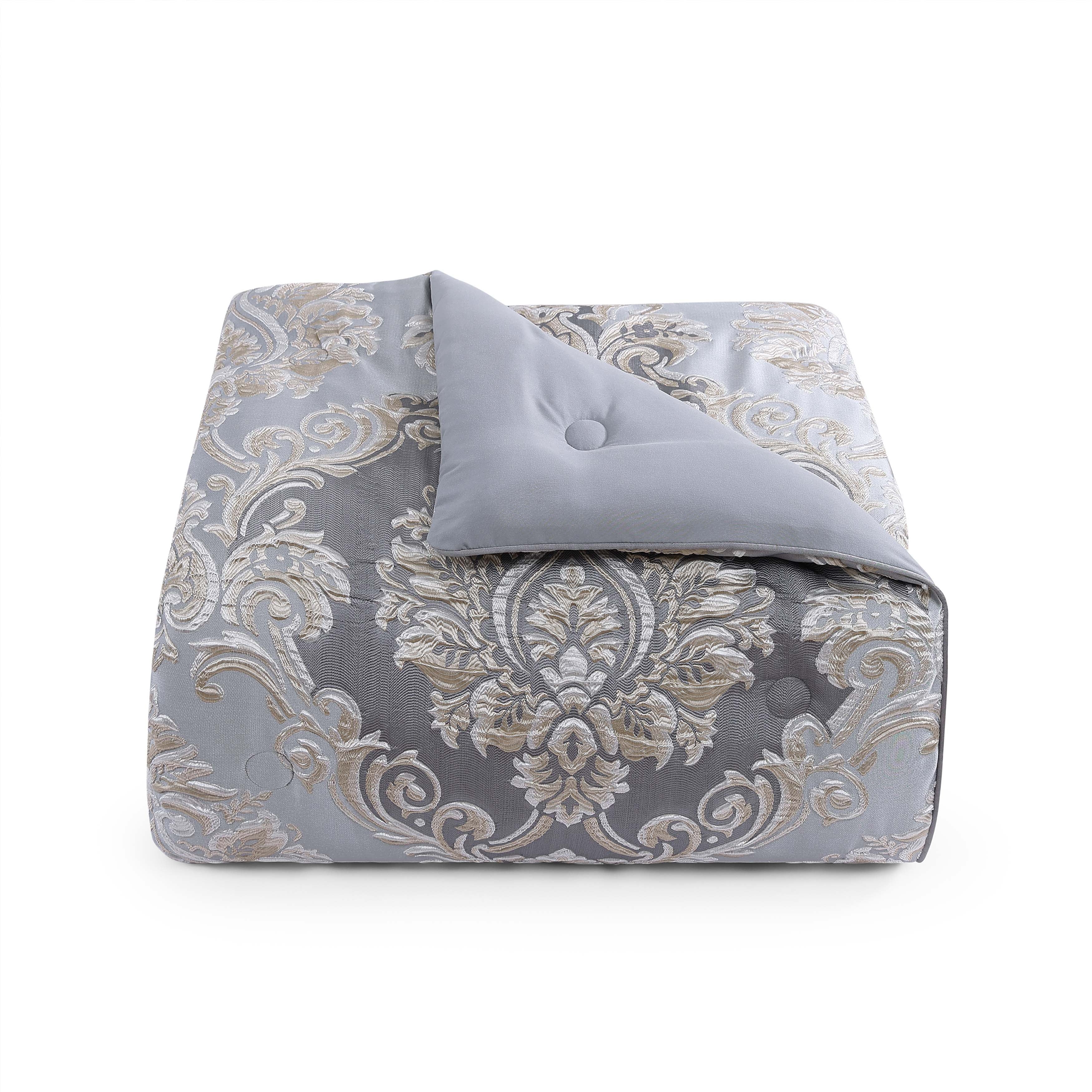 Krista Powder Blue 4 Piece Comforter Set Comforter Sets By J. Queen New York