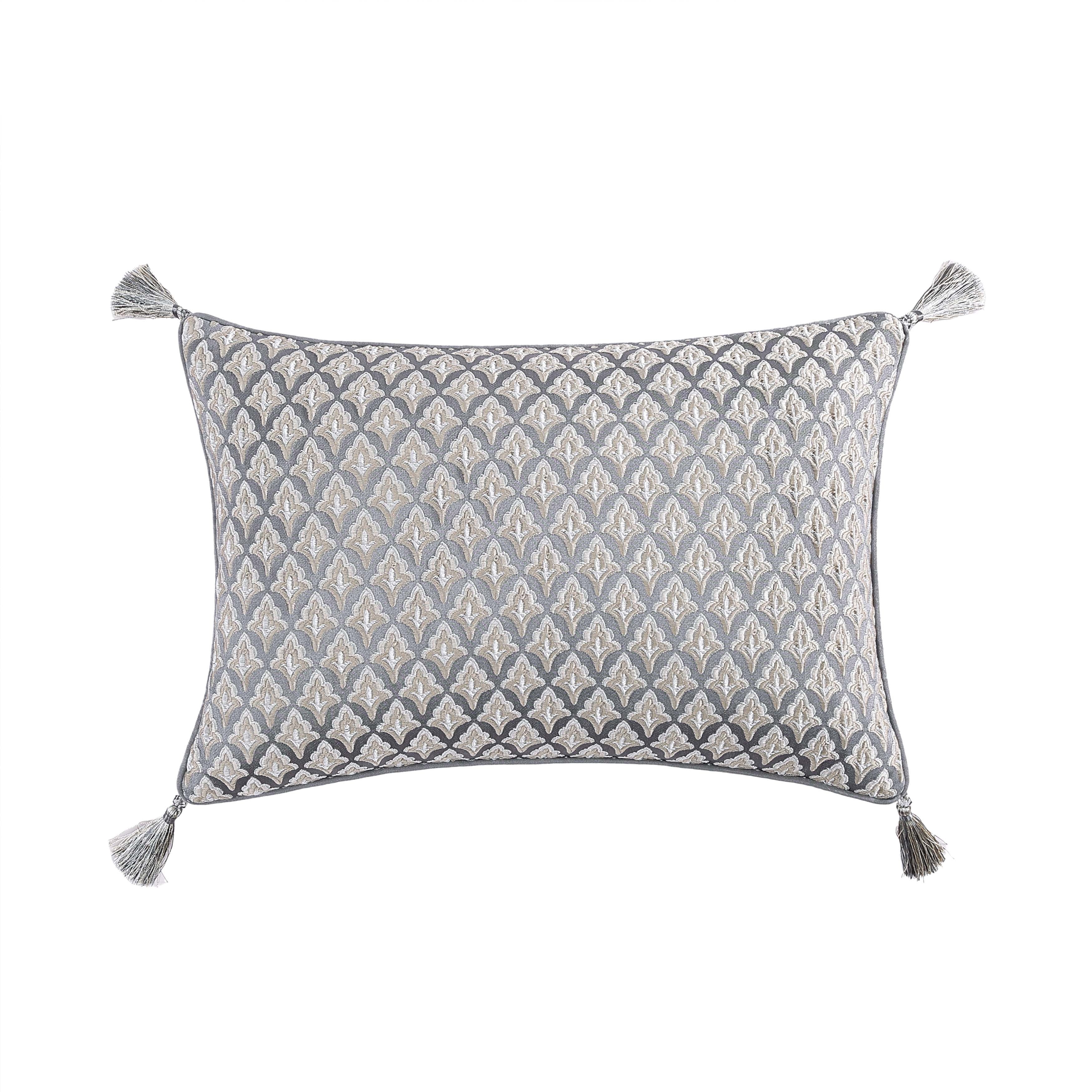 Krista Powder Blue Boudoir Decorative Throw Pillow 21" x 14" Throw Pillows By J. Queen New York