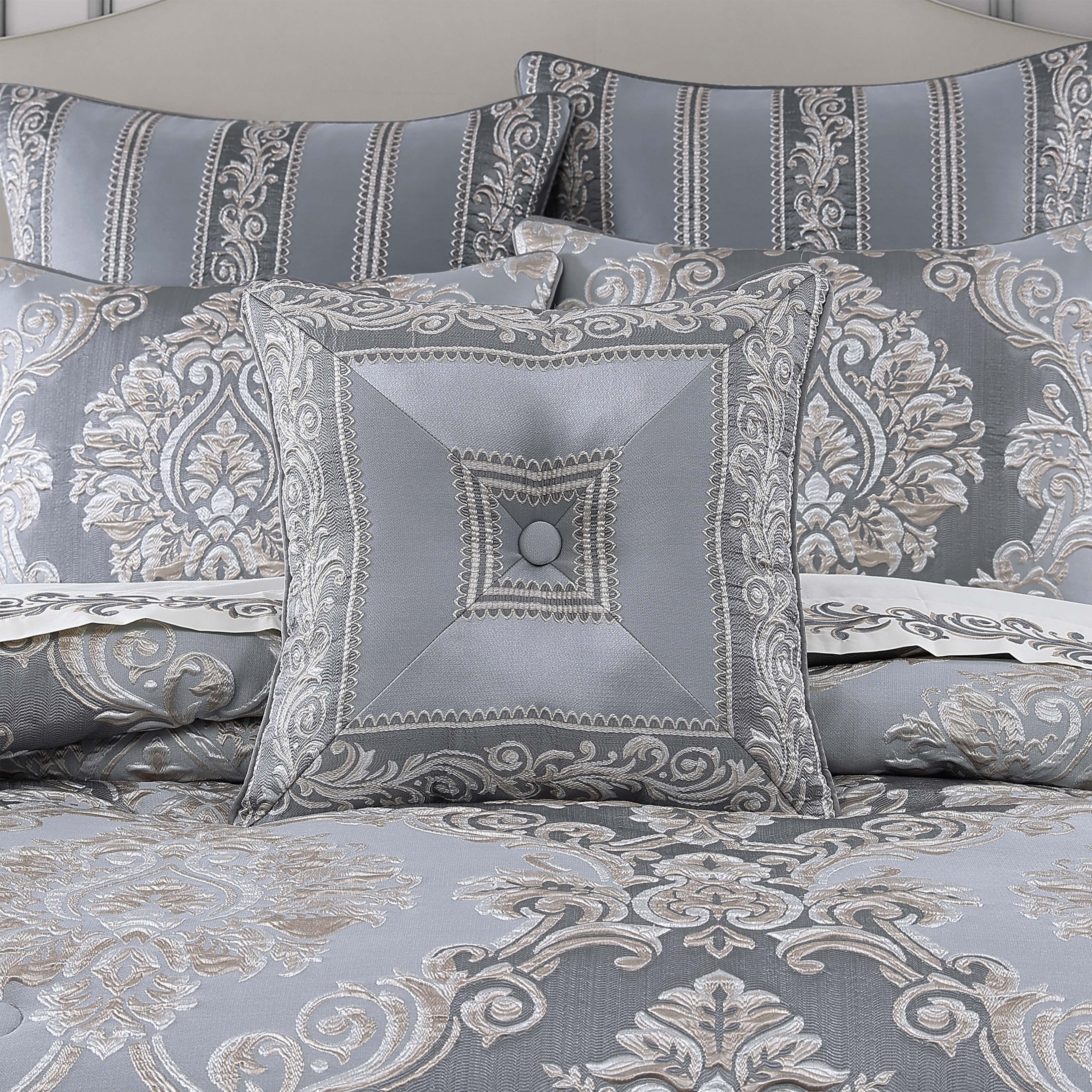 Krista Powder Blue Square Decorative Throw Pillow 18" x 18" Throw Pillows By J. Queen New York