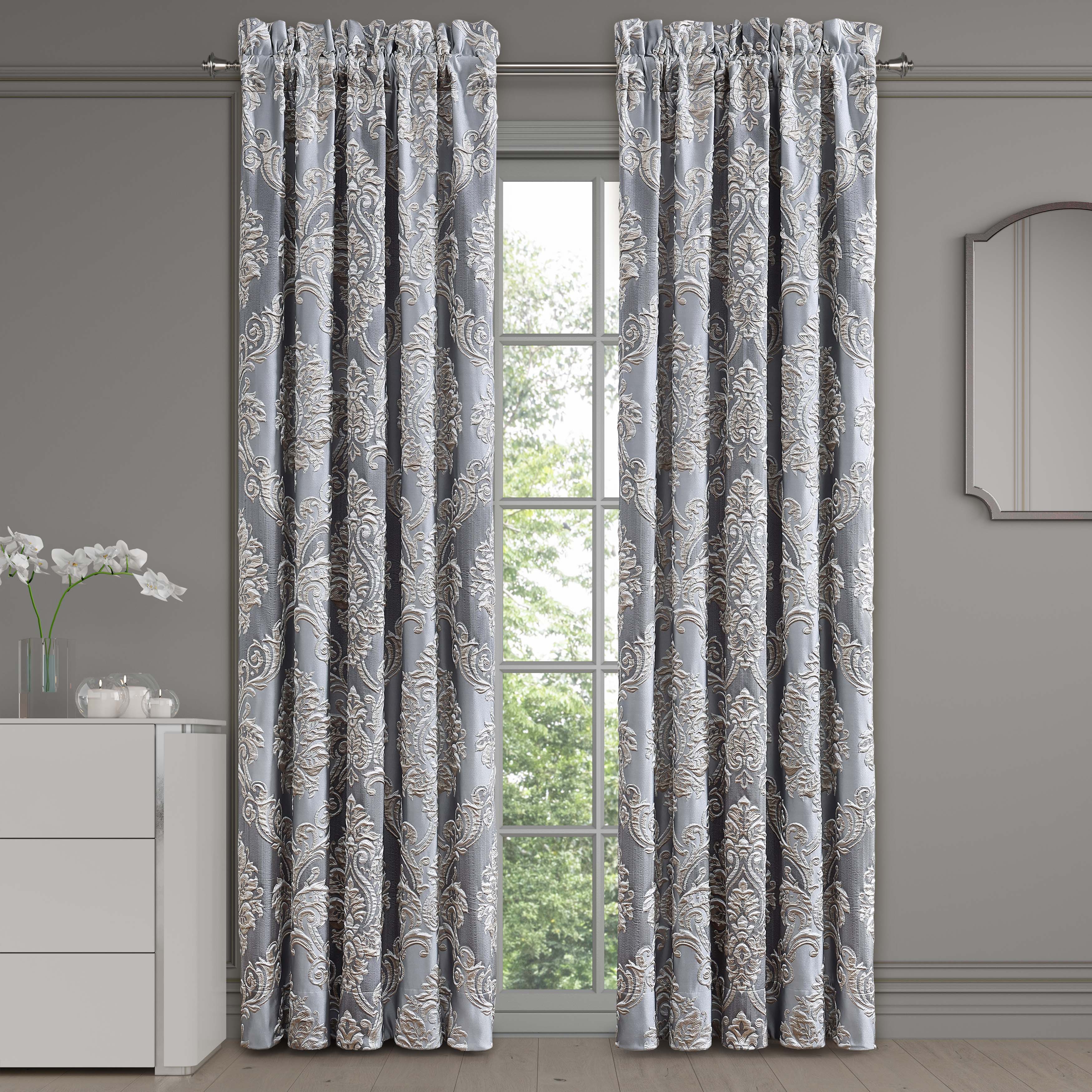Krista Powder Blue Window Panel Pair Window Panels By J. Queen New York