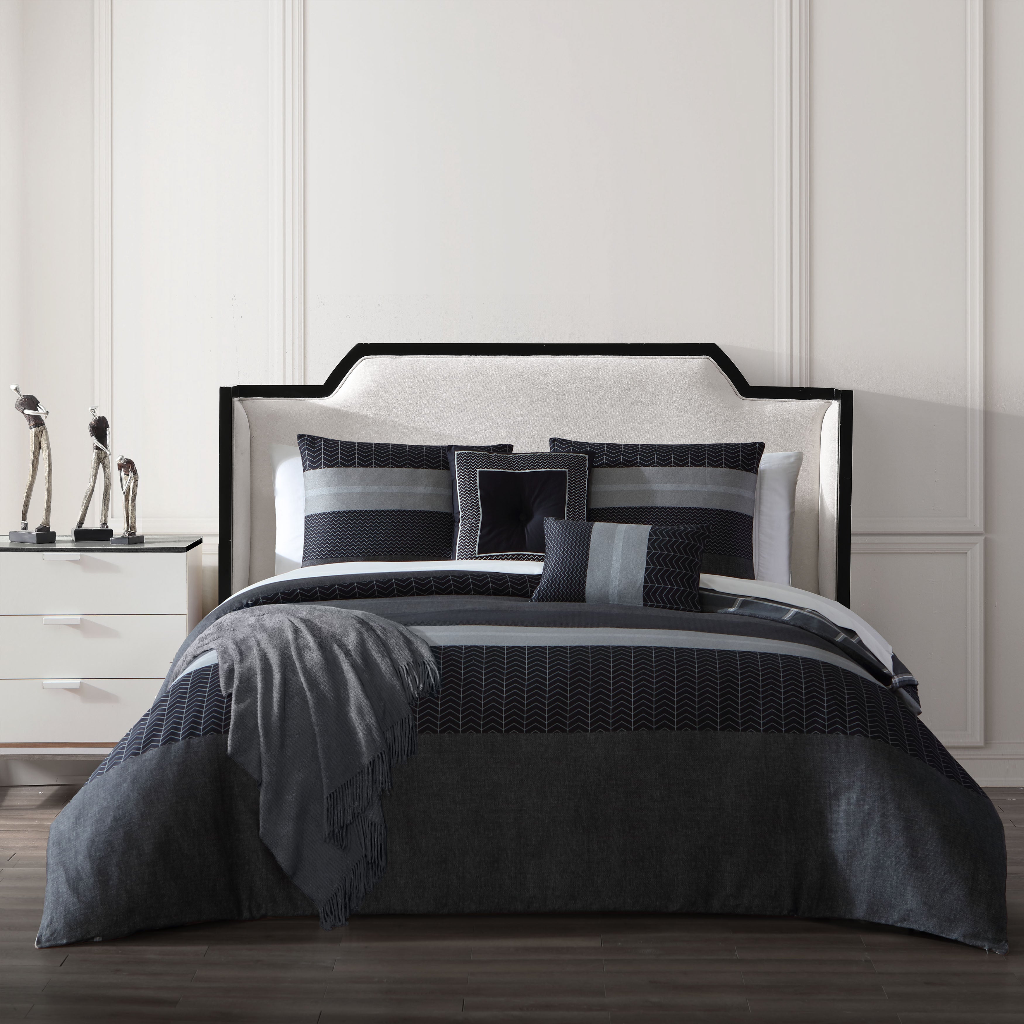 Bebejan Kyle Black 5 Piece Reversible Comforter Set Comforter Sets By Bebejan®