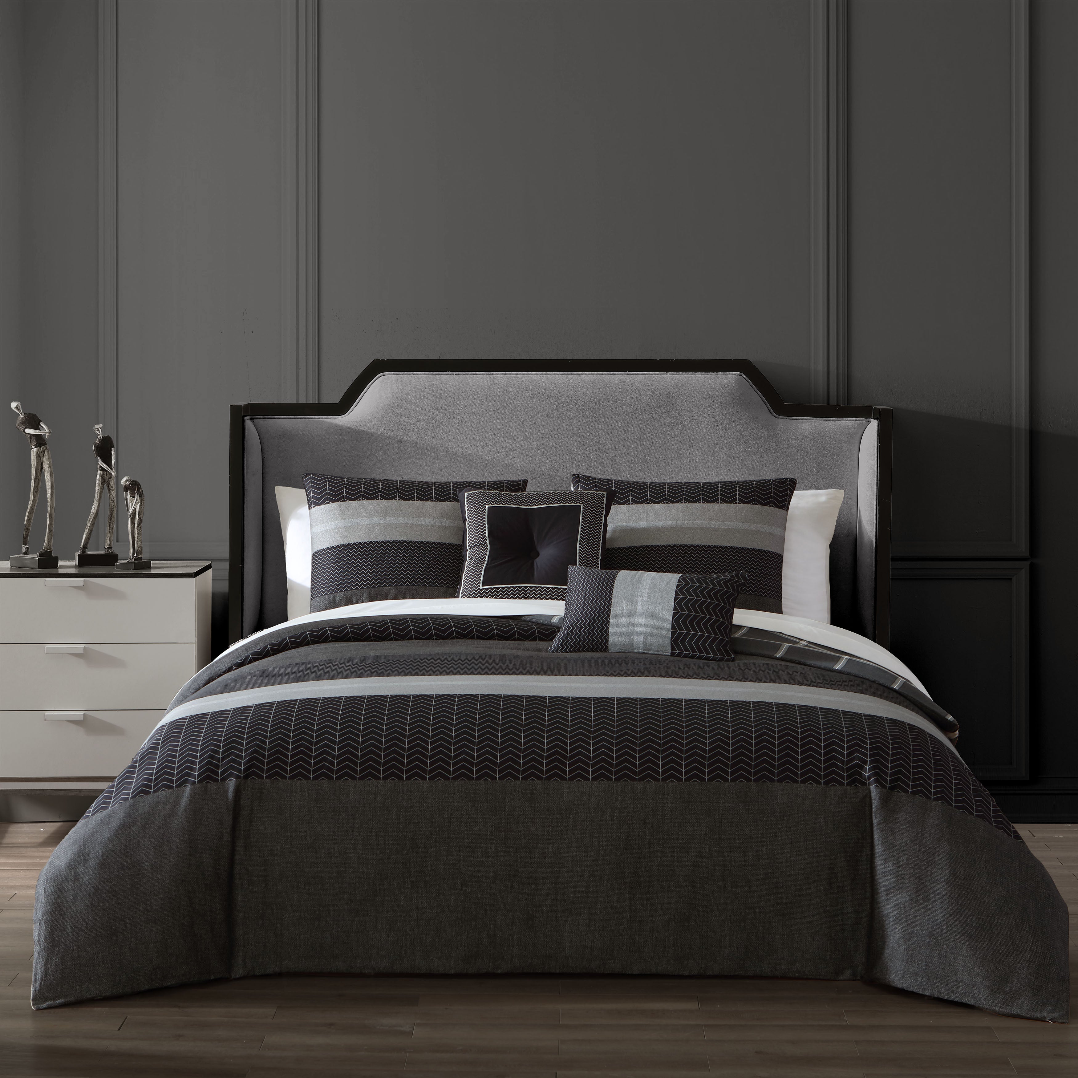 Bebejan Kyle Black 5 Piece Reversible Comforter Set Comforter Sets By Bebejan®