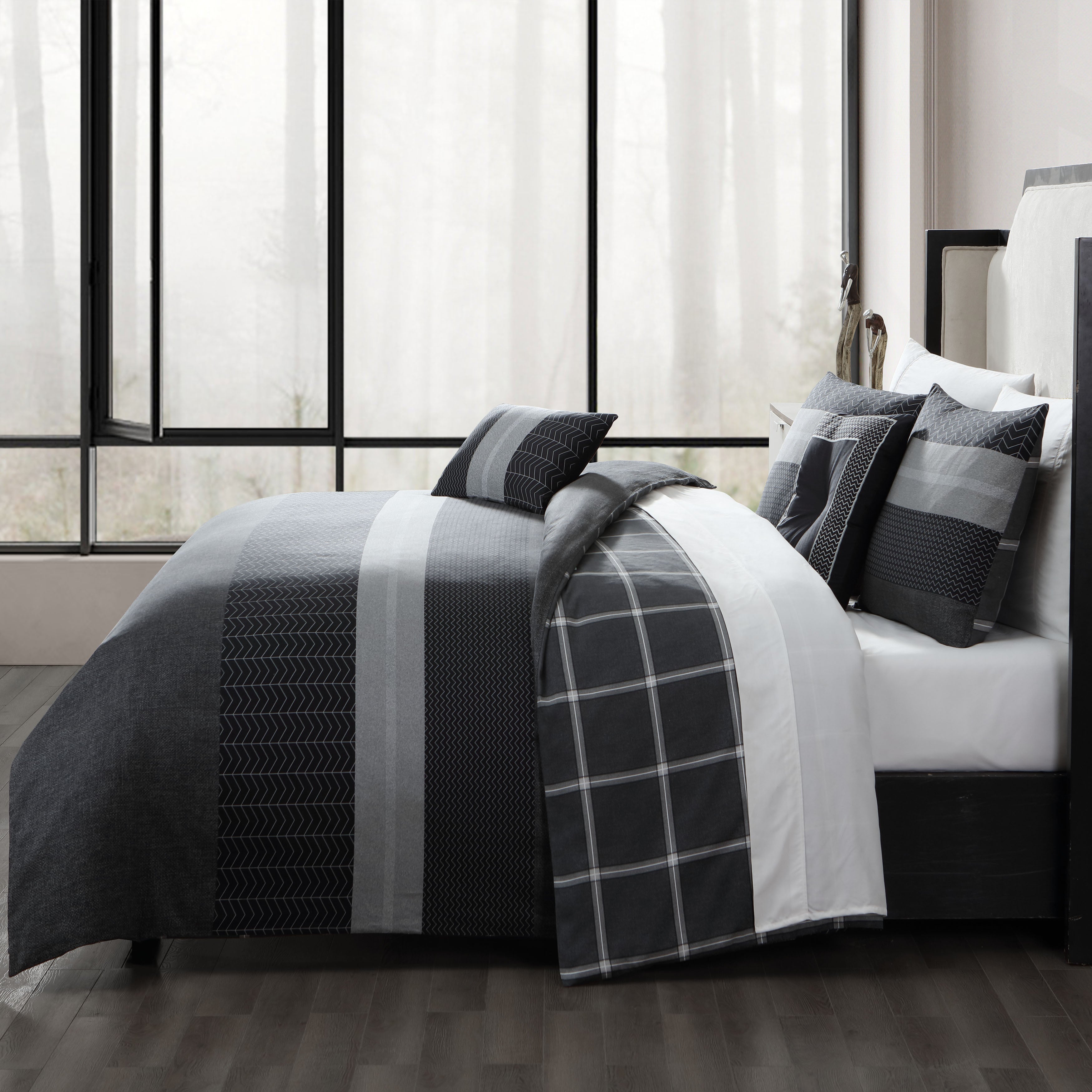 Bebejan Kyle Black 5 Piece Reversible Comforter Set Comforter Sets By Bebejan®
