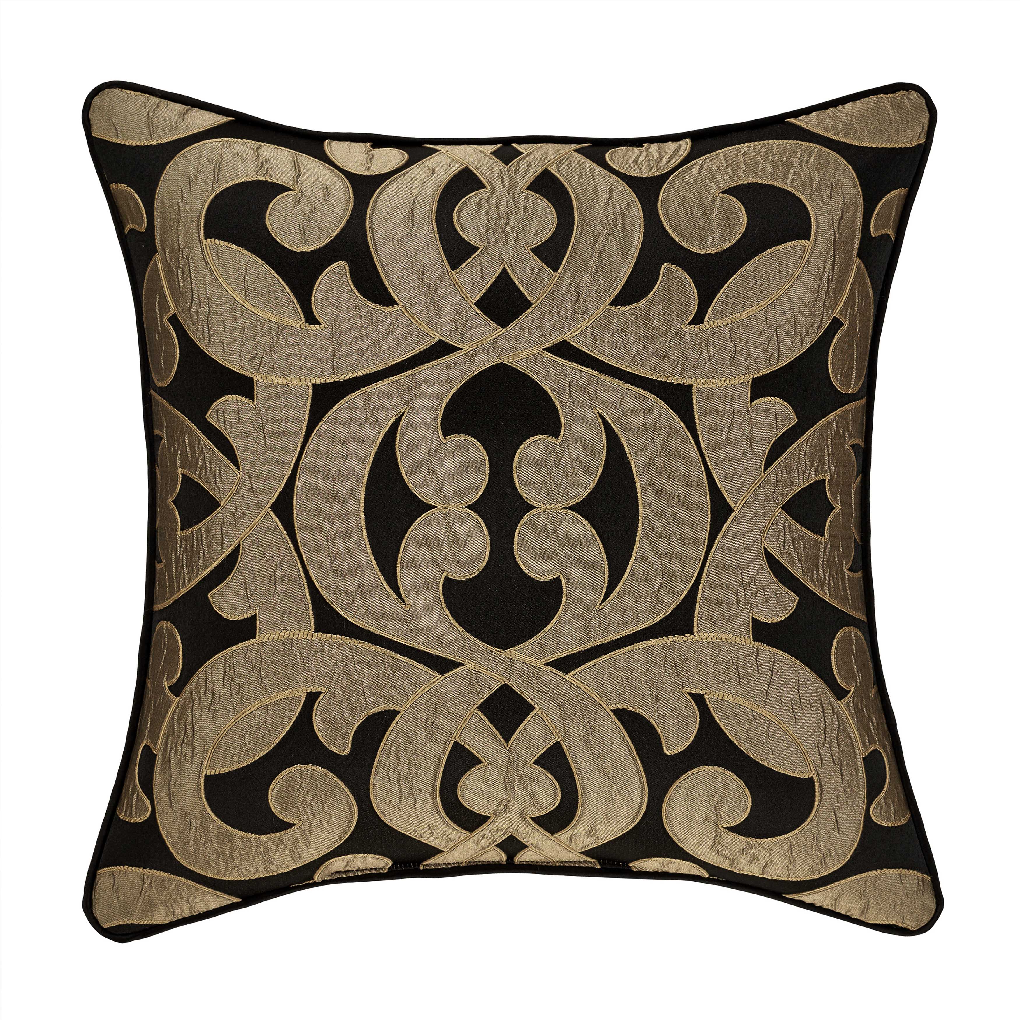 LaBoheme Onyx Square Decorative Throw Pillow 20" x 20" Throw Pillows By J. Queen New York