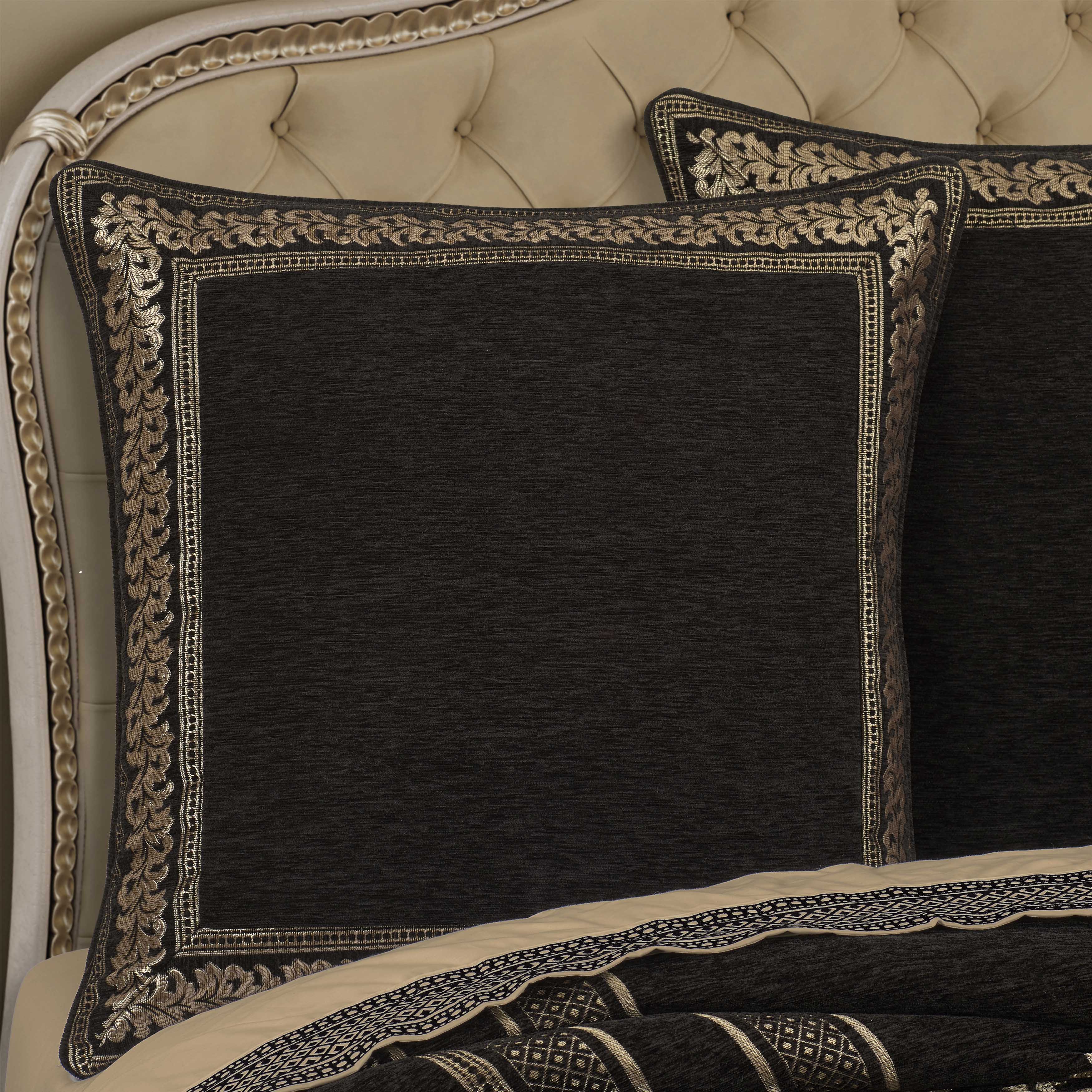 Laurenza Black Euro Sham Euro Sham By J. Queen New York