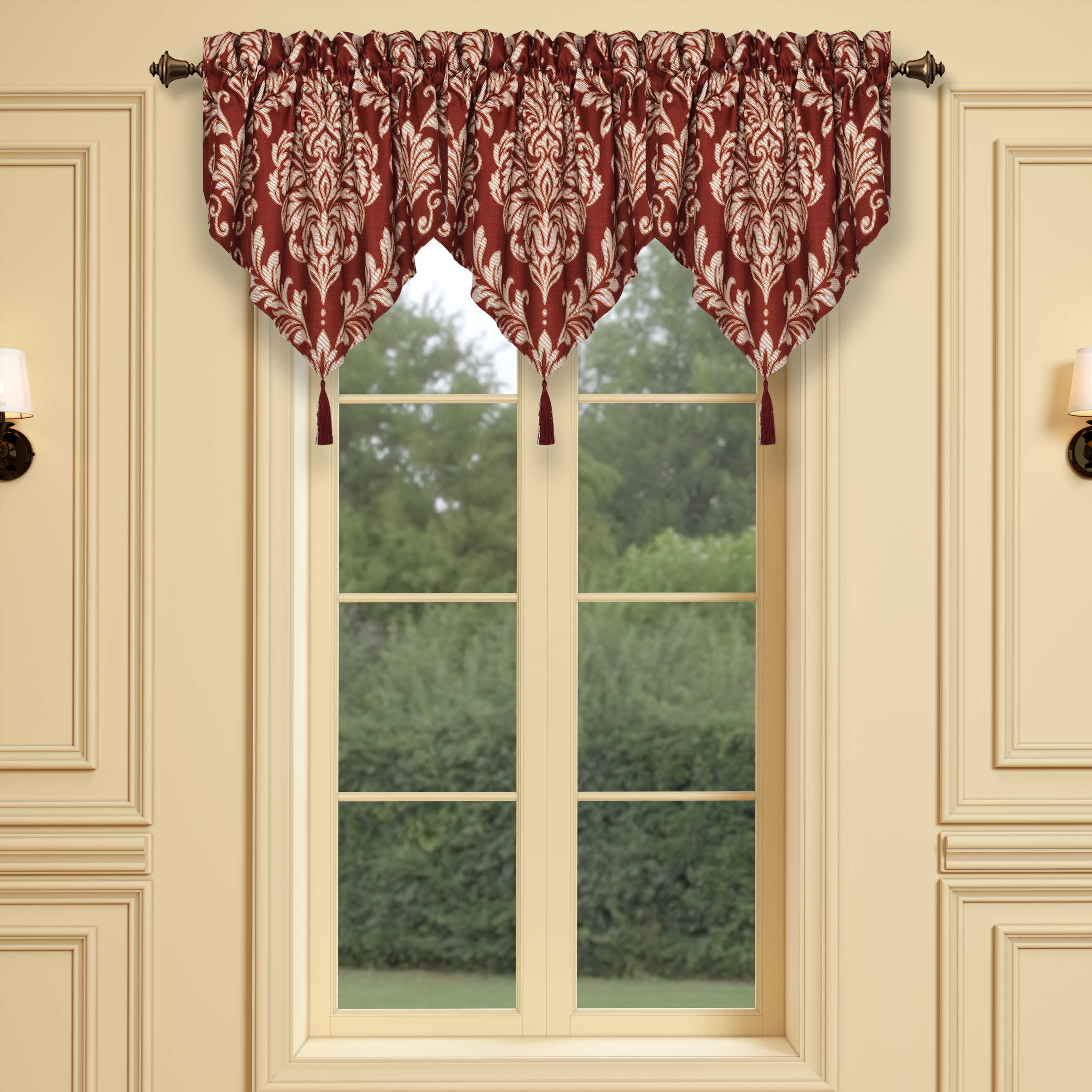 Lazia Red Ascot Window Valance Window Valances By J. Queen New York