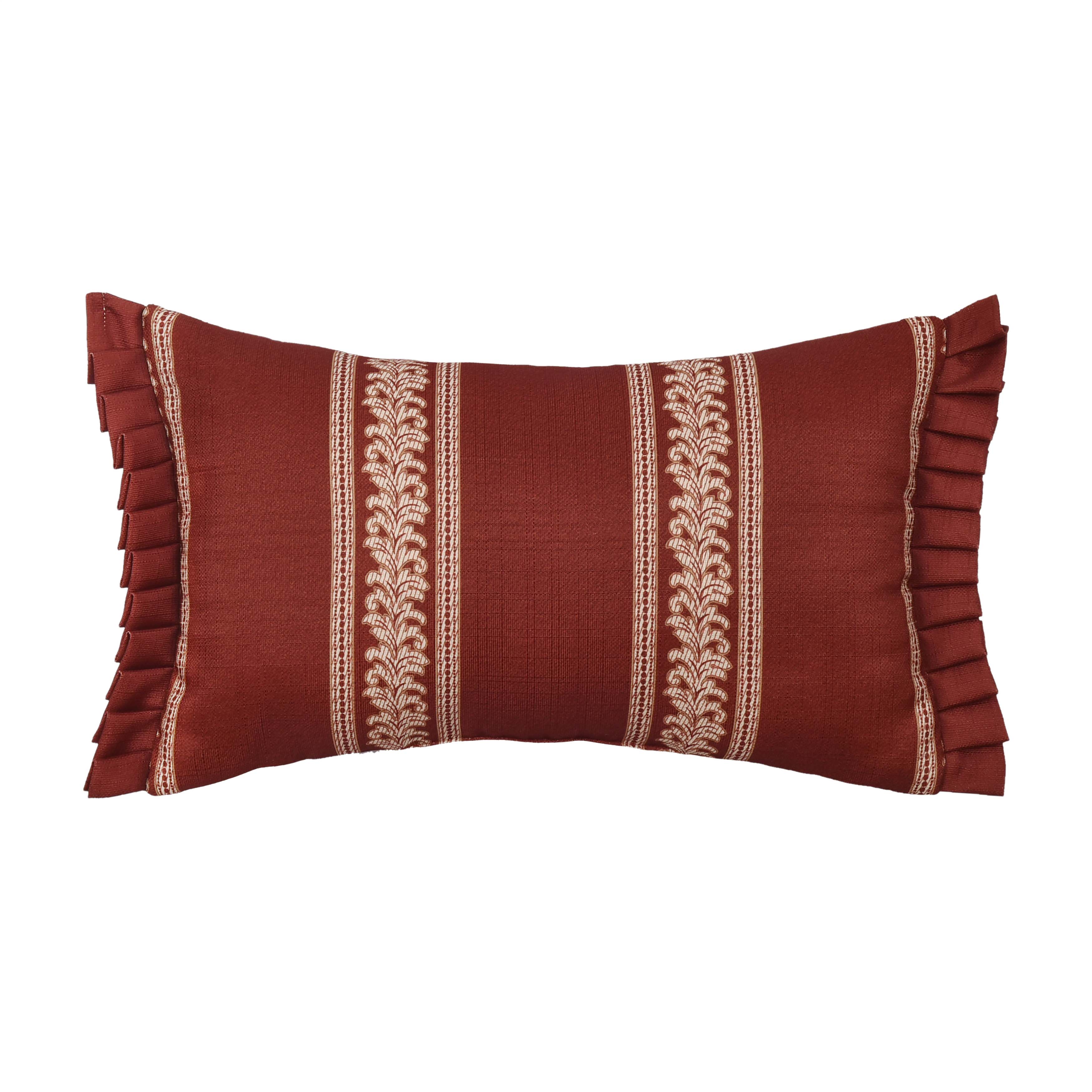 Lazia Red Boudoir Decorative Throw Pillow 20" x 12" Throw Pillows By J. Queen New York