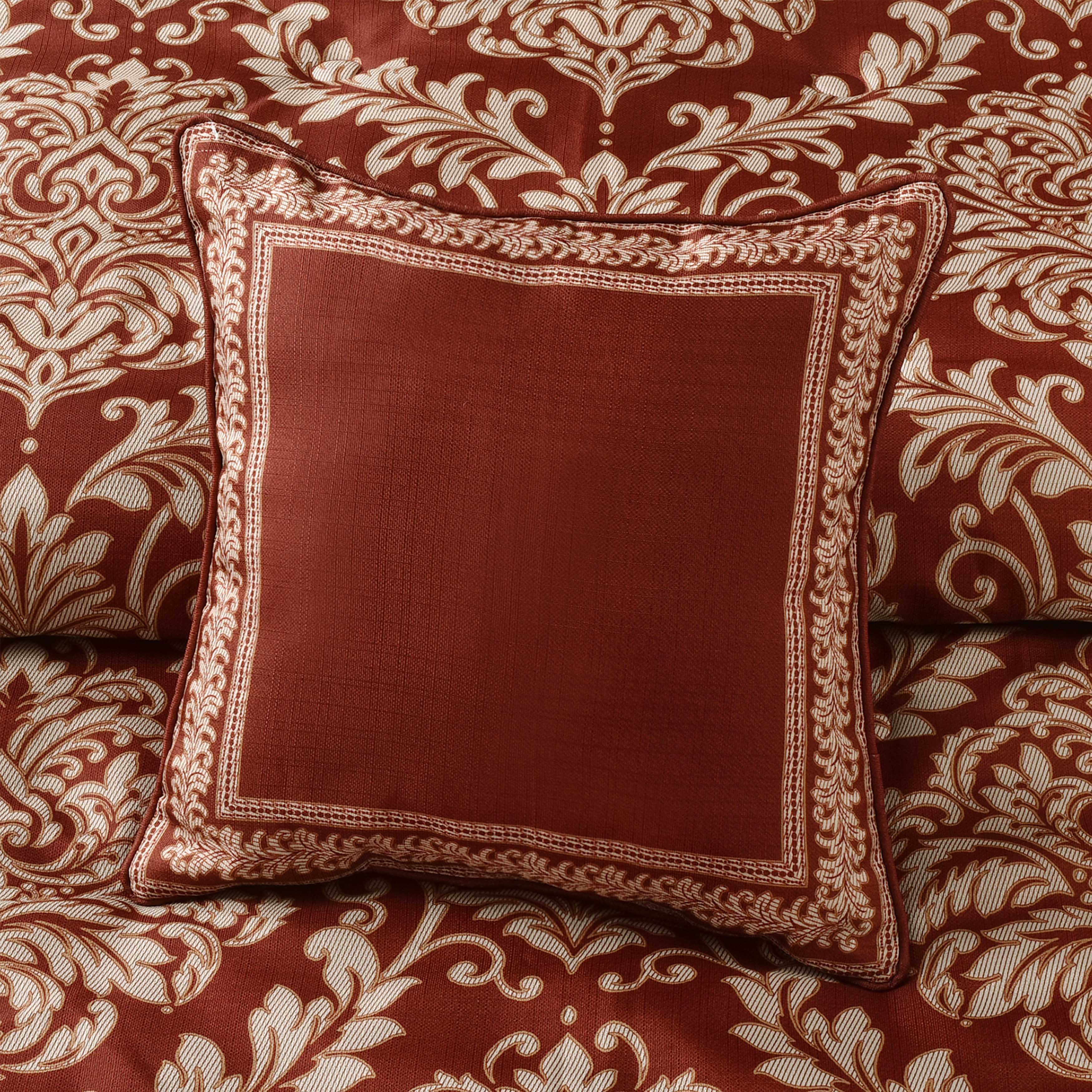 Lazia Red Square Decorative Throw Pillow 18" x 18" Throw Pillows By J. Queen New York