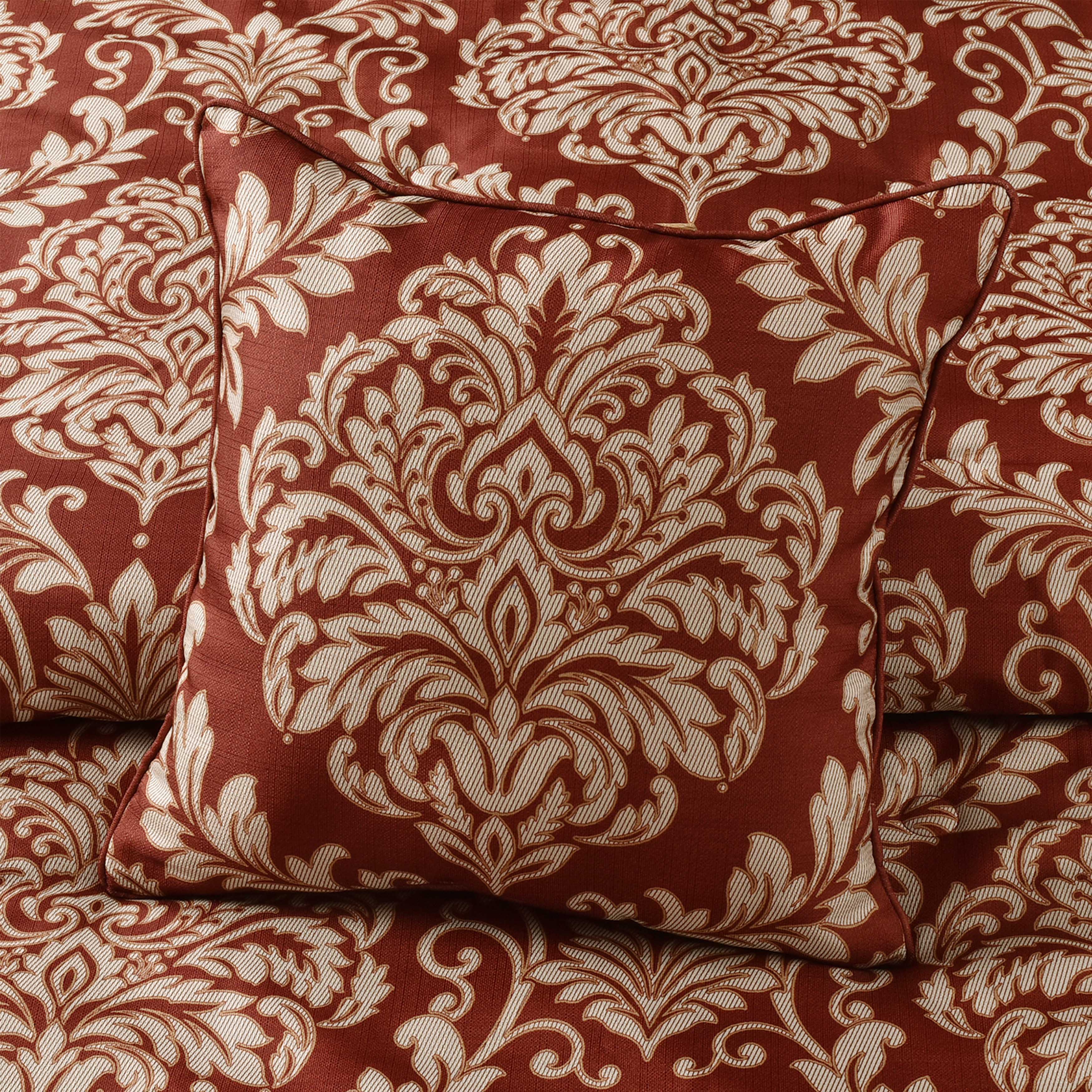 Lazia Red Square Decorative Throw Pillow 20" x 20" Throw Pillows By J. Queen New York