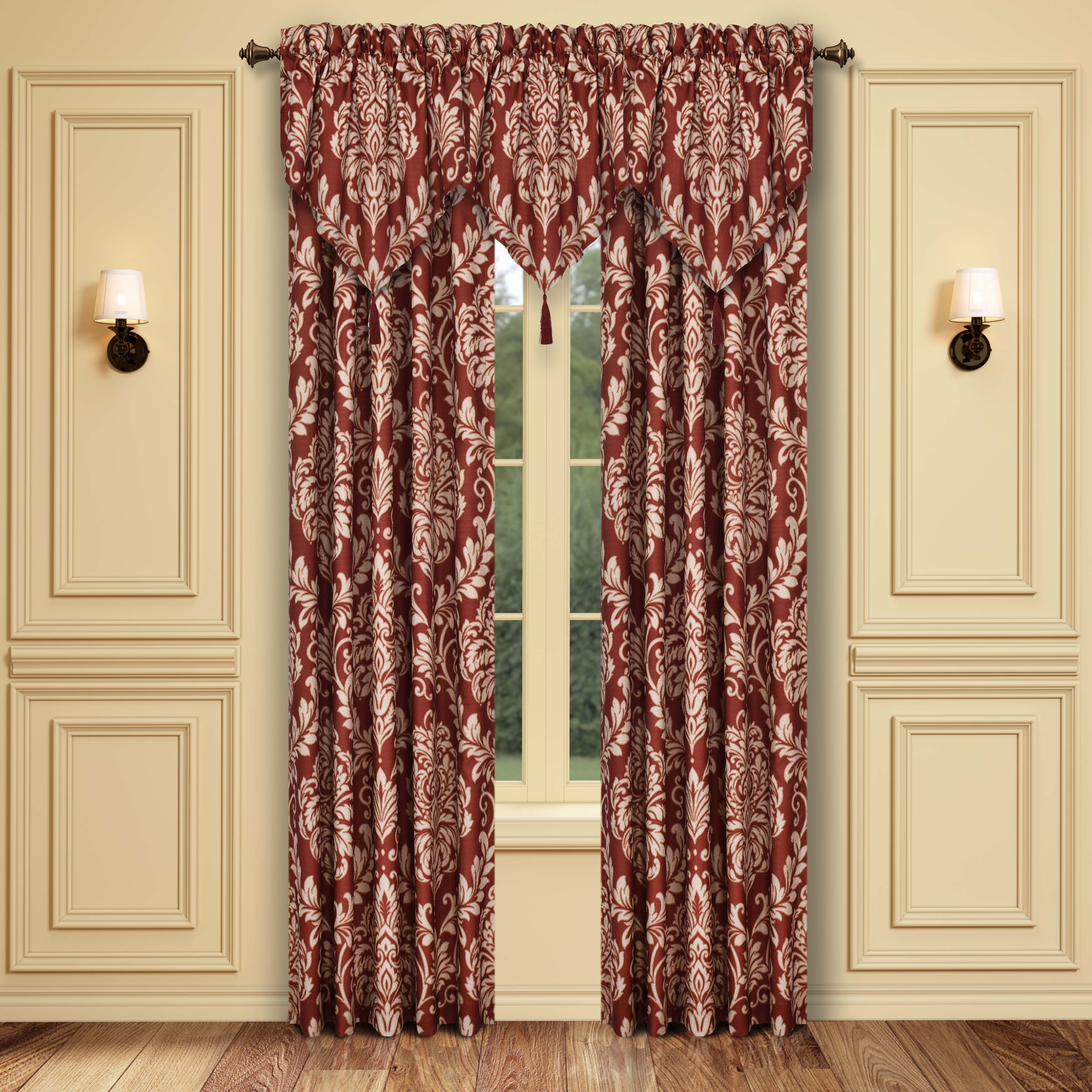 Lazia Red Window Panel Pair Window Panels By J. Queen New York