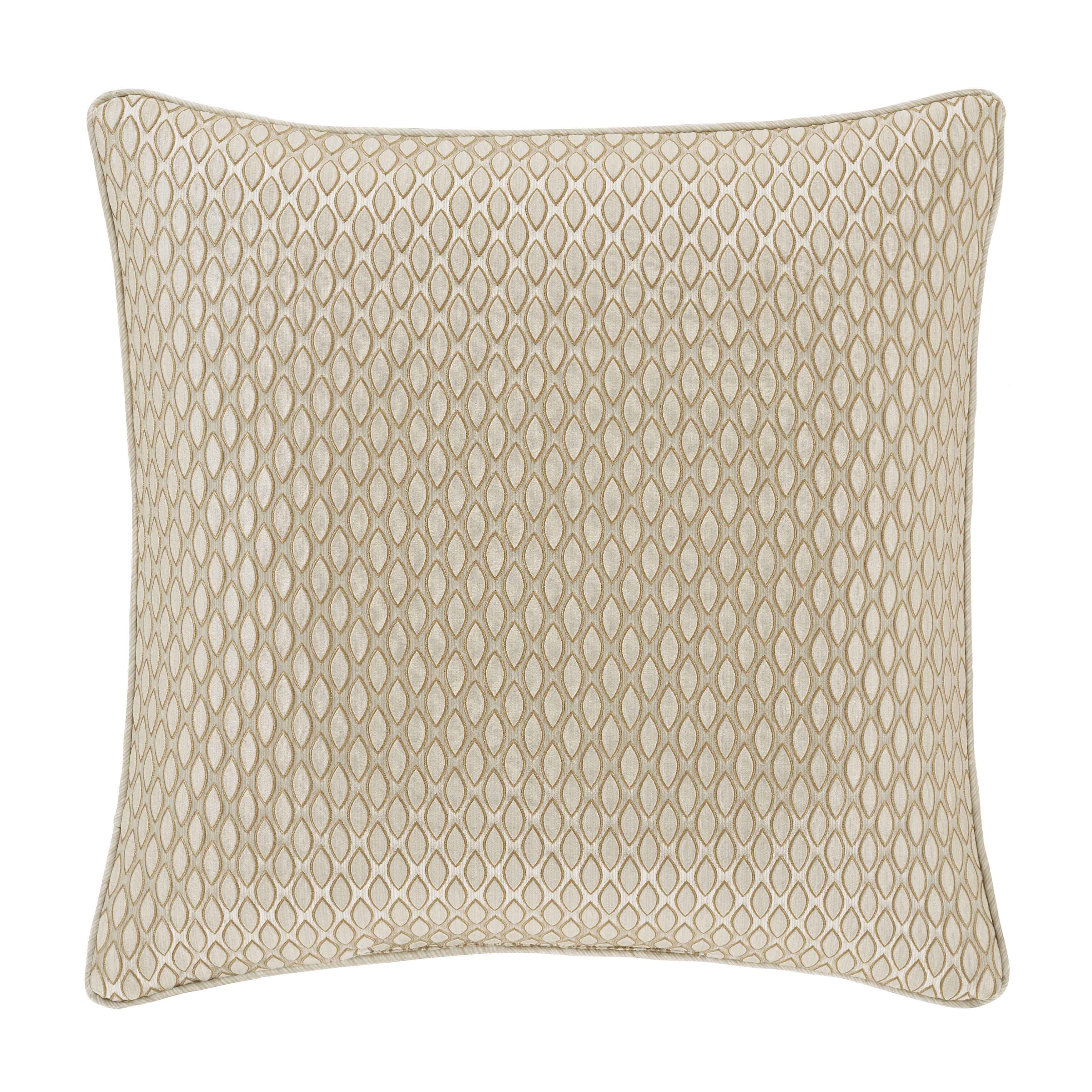 Lazlo Ivory Square Decorative Throw Pillow 20" x 20" Throw Pillows By J. Queen New York