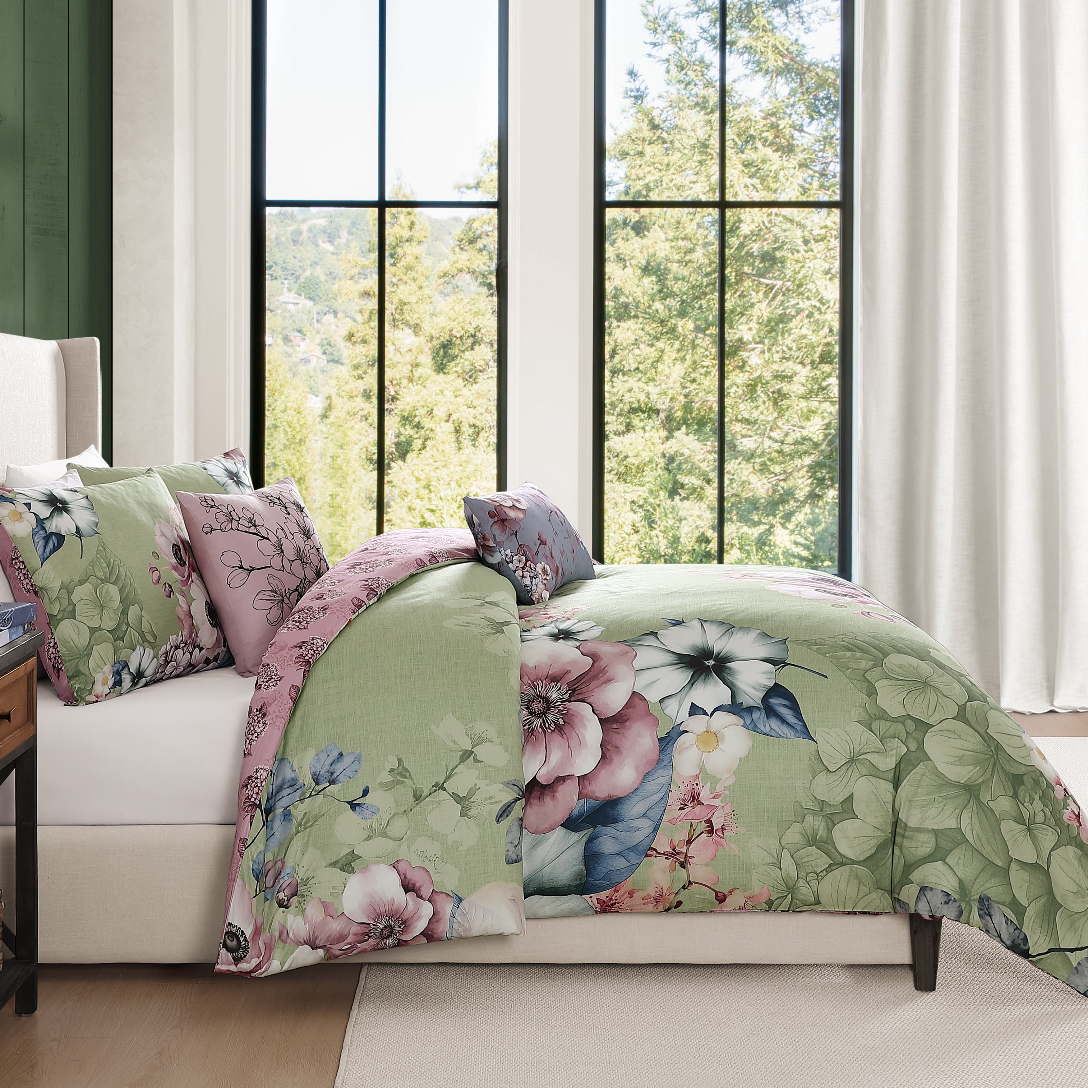Bebejan Lilac Cascade 5 Piece Reversible Comforter Set Comforter Sets By Bebejan®