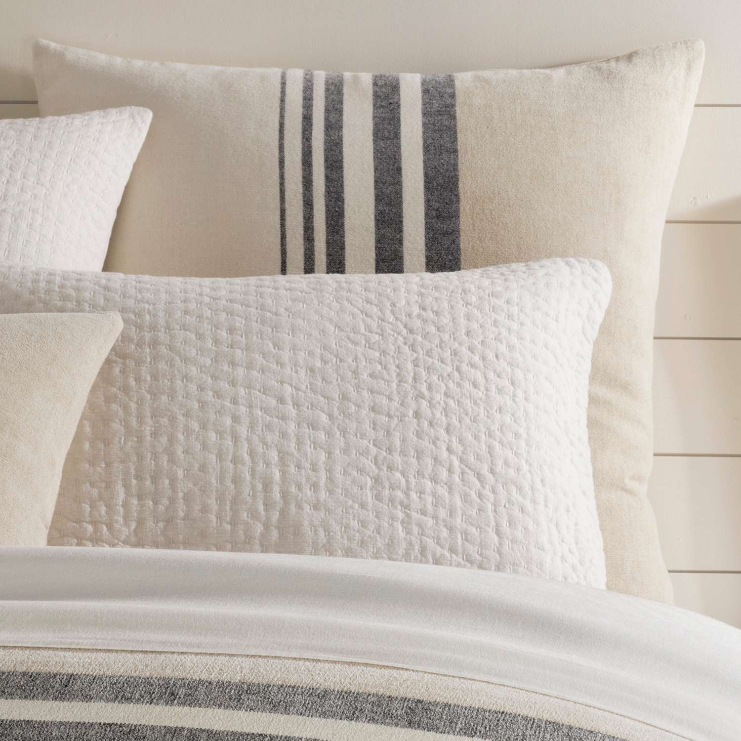 Linen Chenille Stripe Pillow Sham Sham By Annie Selke