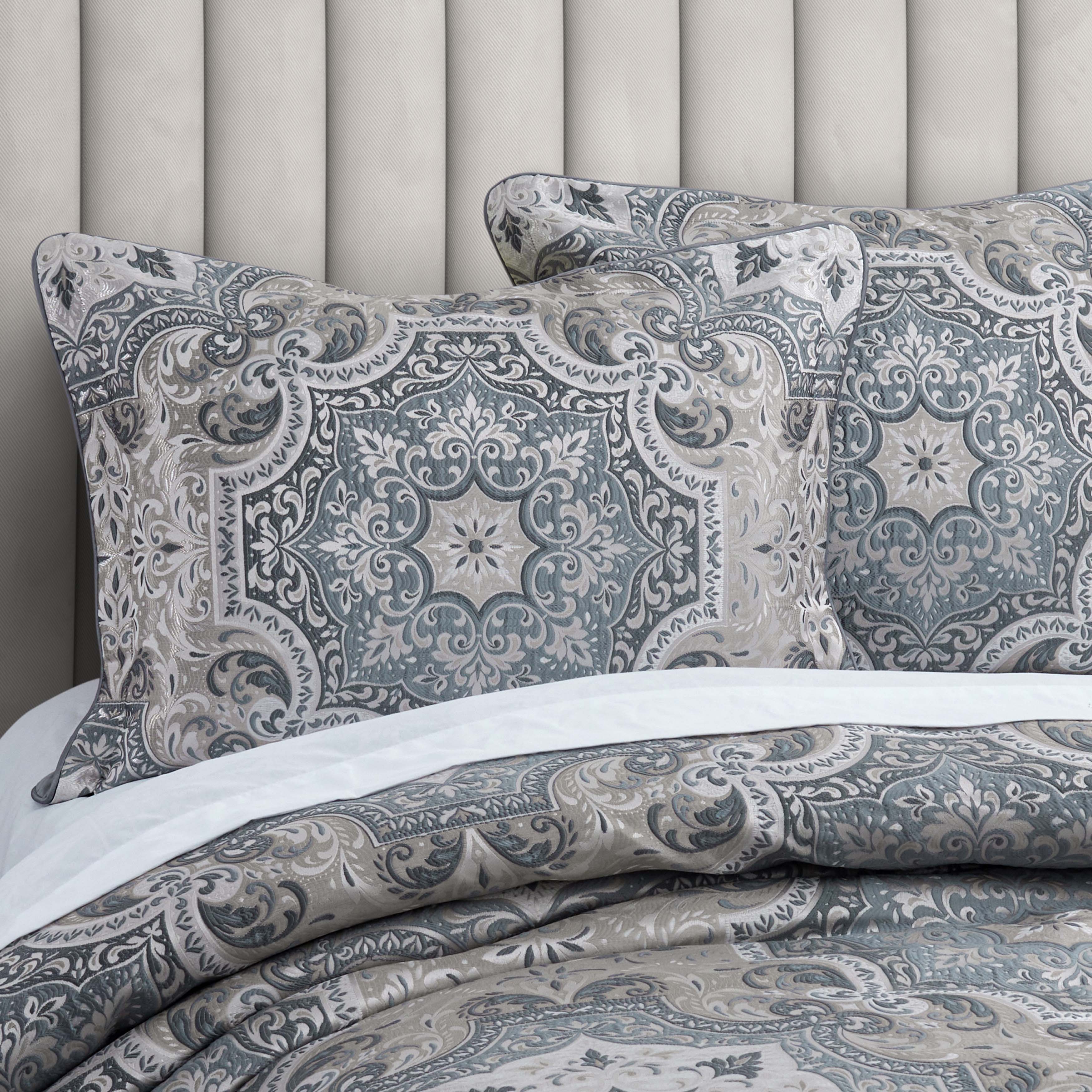 Lisbon Slate 3 Piece Comforter Set Comforter Sets By J. Queen New York
