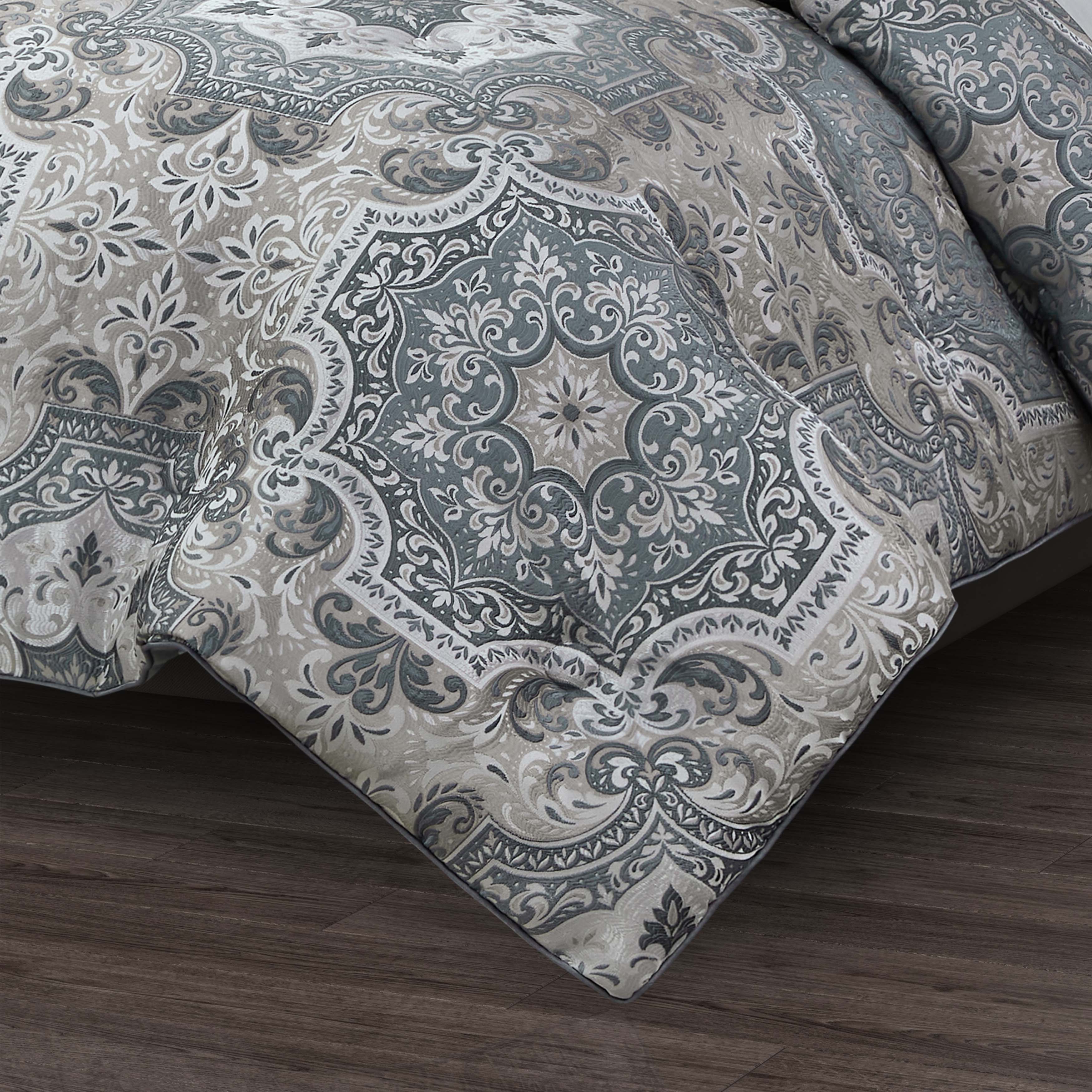 Lisbon Slate 3 Piece Comforter Set Comforter Sets By J. Queen New York