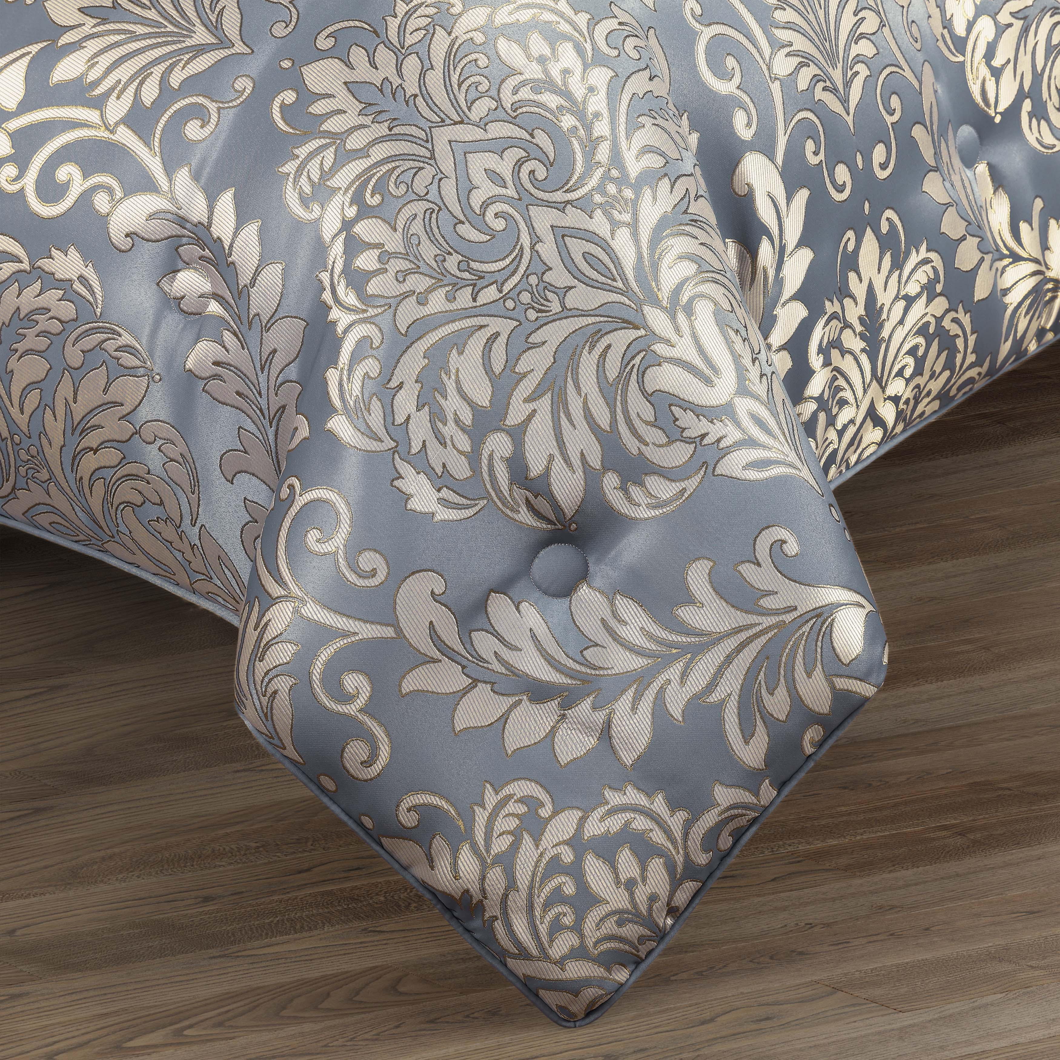 Lorenzo Blue 3 Piece Comforter Set Comforter Sets By J. Queen New York