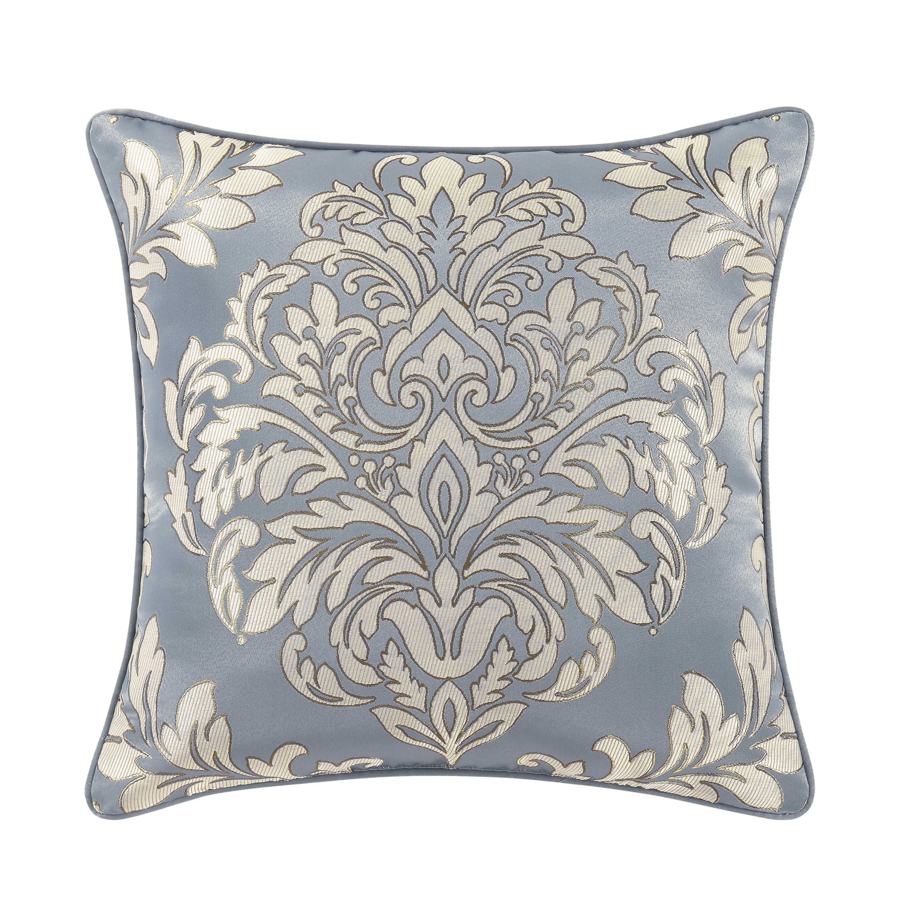Lorenzo Blue Square Decorative Throw Pillow 20" x 20" Throw Pillows By J. Queen New York