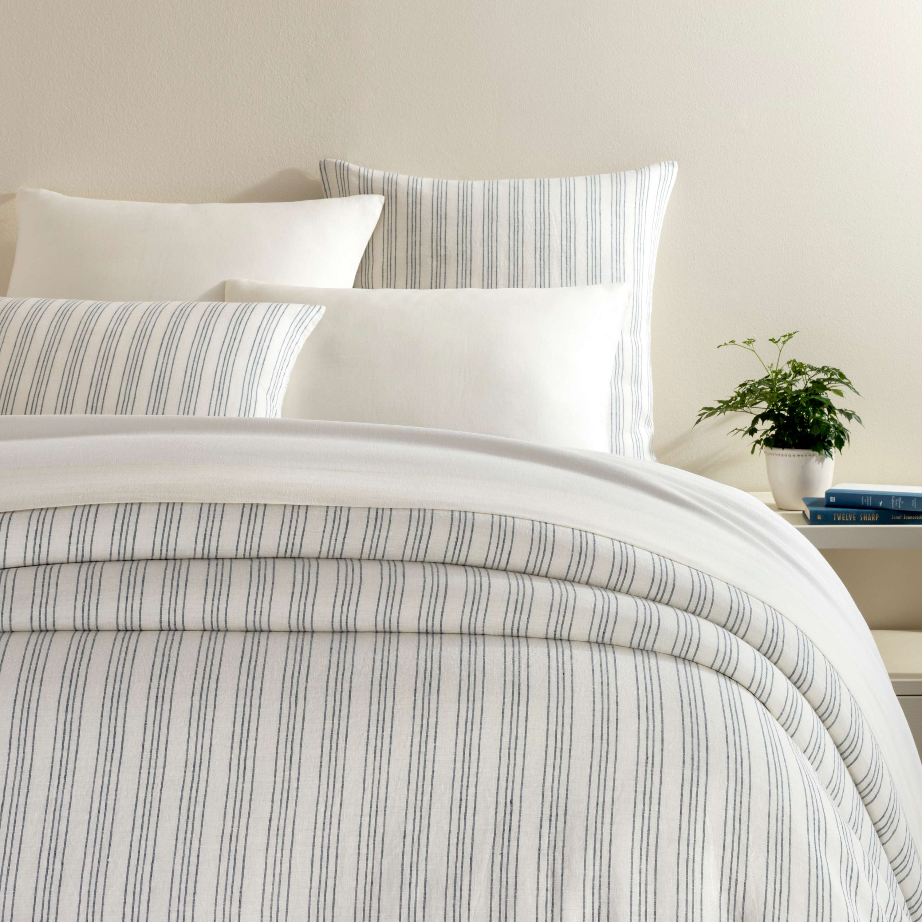 Lush Linen Stripe Duvet Cover Duvet Covers By Annie Selke