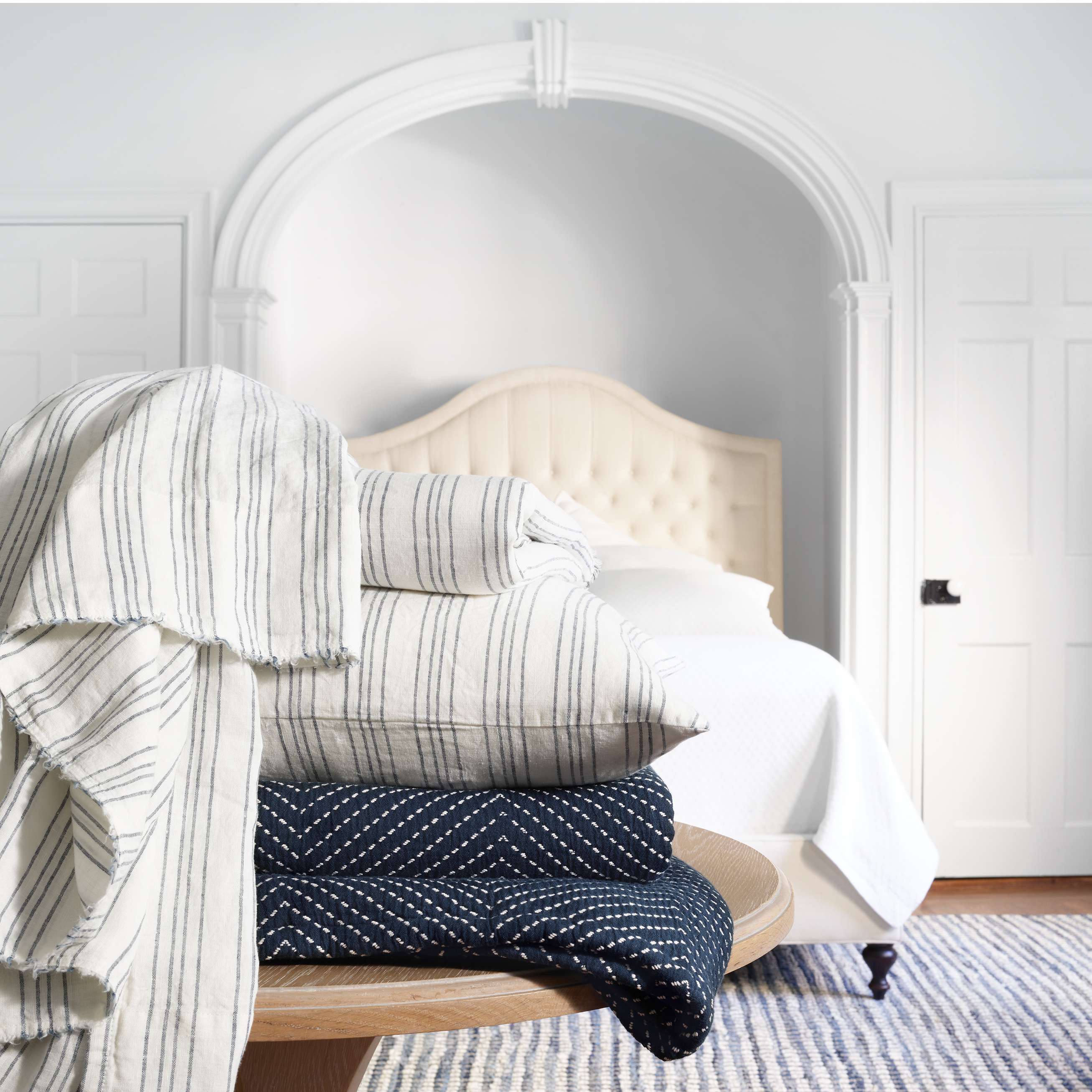 Lush Linen Stripe Pillow Sham Sham By Annie Selke