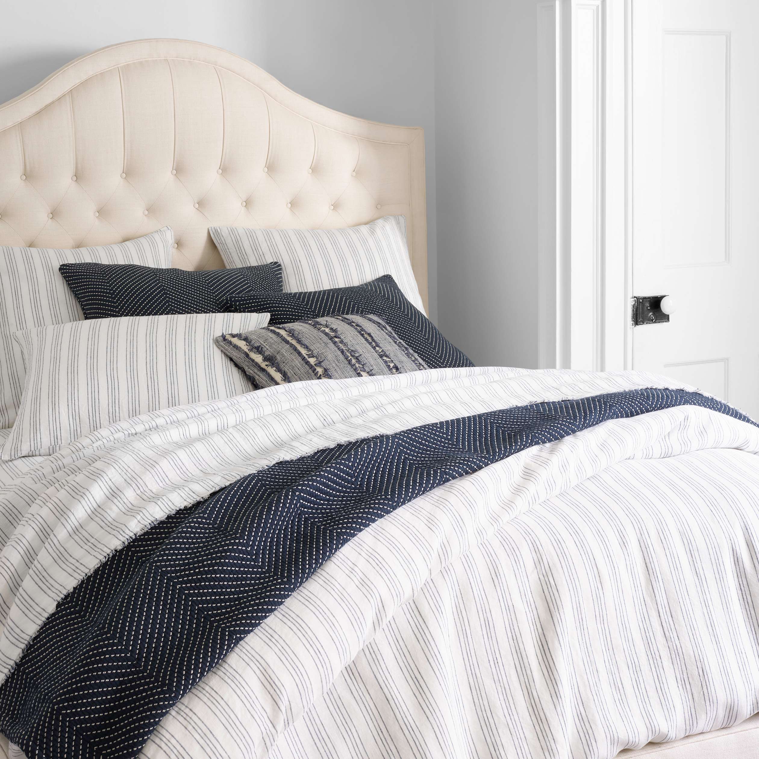 Lush Linen Stripe Pillow Sham Sham By Annie Selke