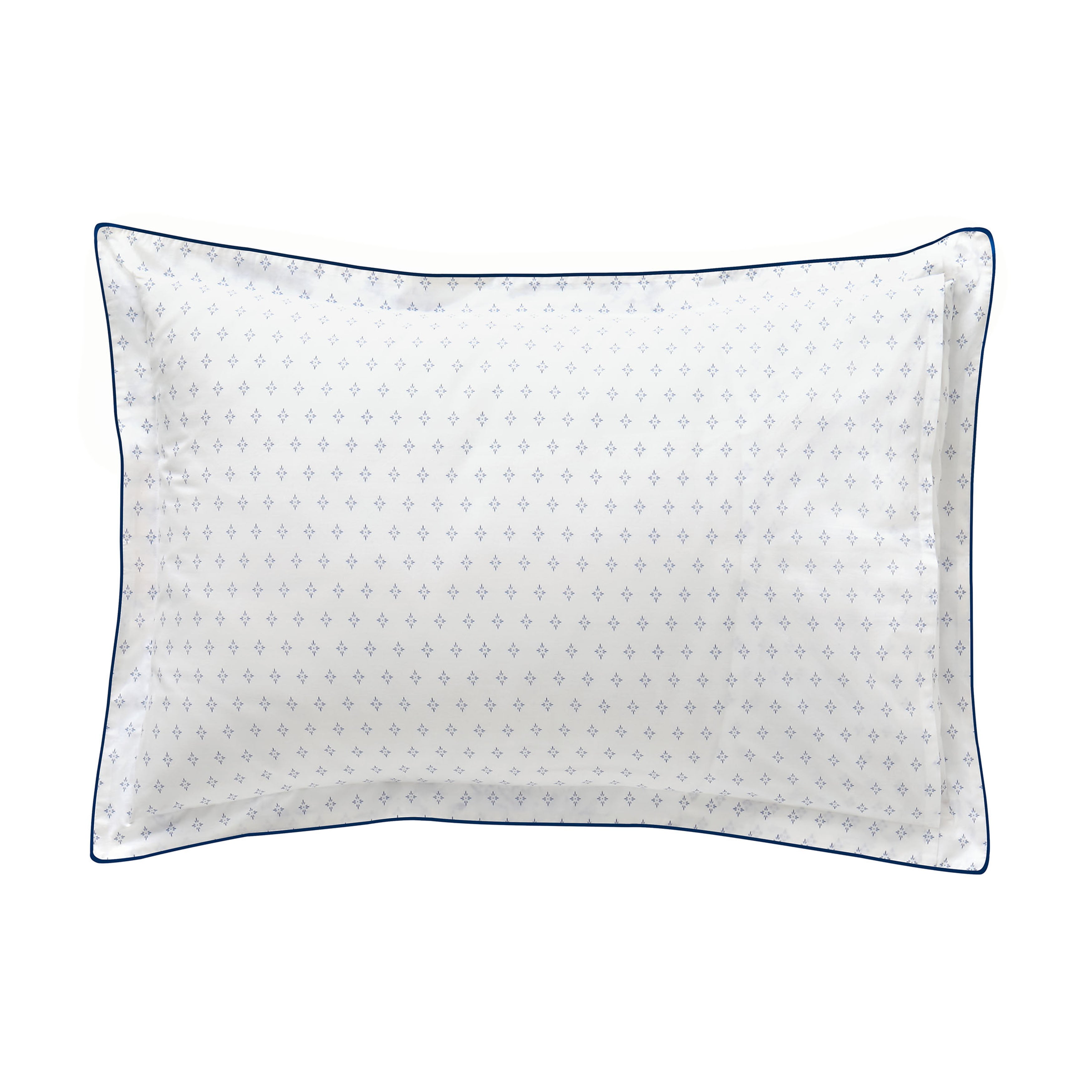 Malacca Blue on White Sham Sham By Anne de Solène