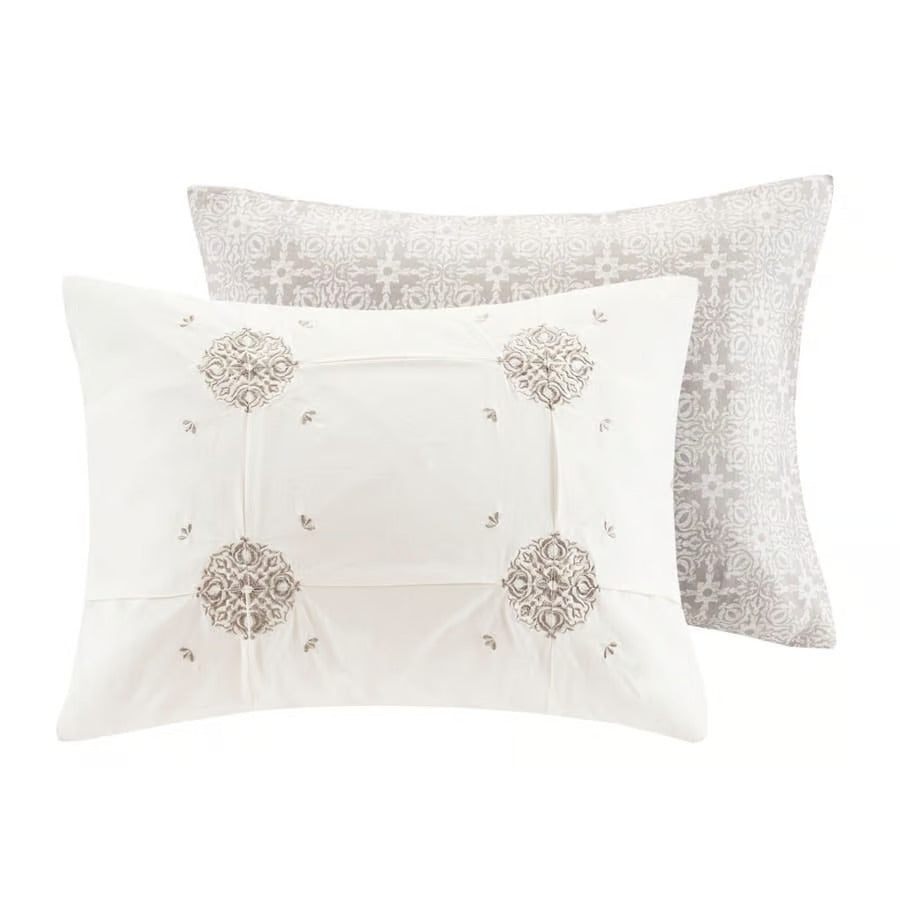Malia Ivory 4 Piece Duvet Cover Set Duvet Covers By JLA HOME/Olliix (E & E Co., Ltd)