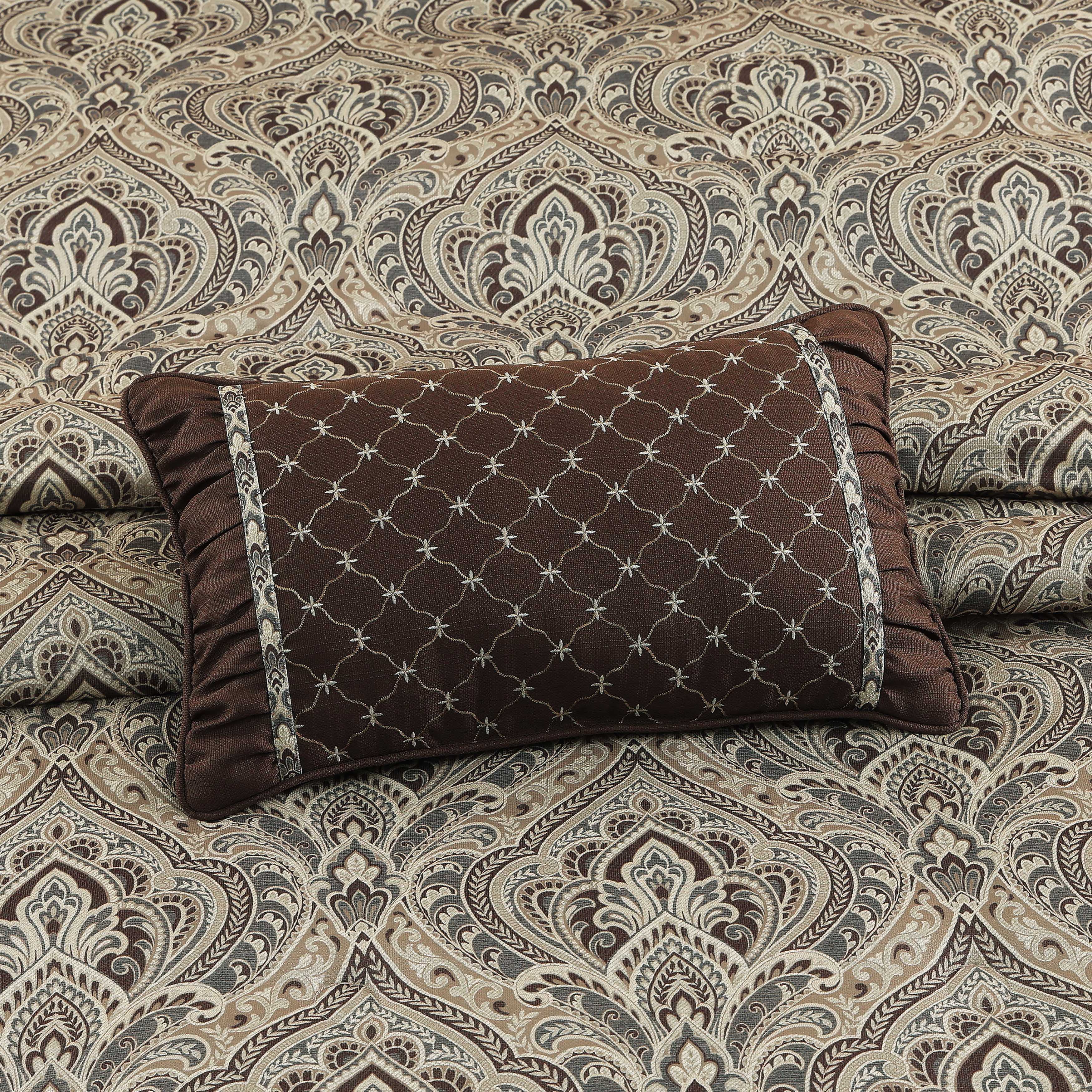 Maren Chocolate Boudoir Decorative Throw Pillow 20" x 12" Throw Pillows By J. Queen New York
