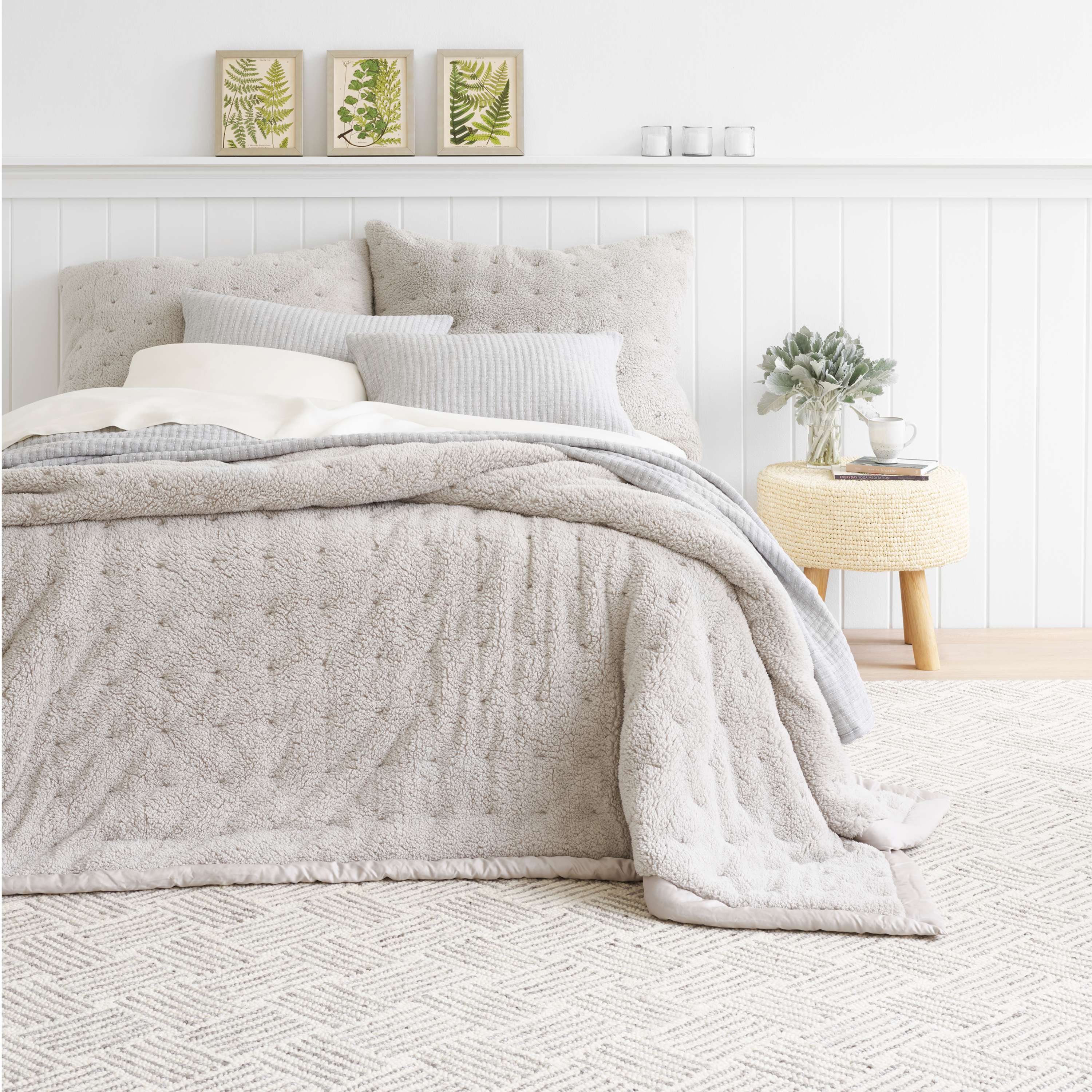 Marshmallow Fleece Puff Sham Sham By Annie Selke