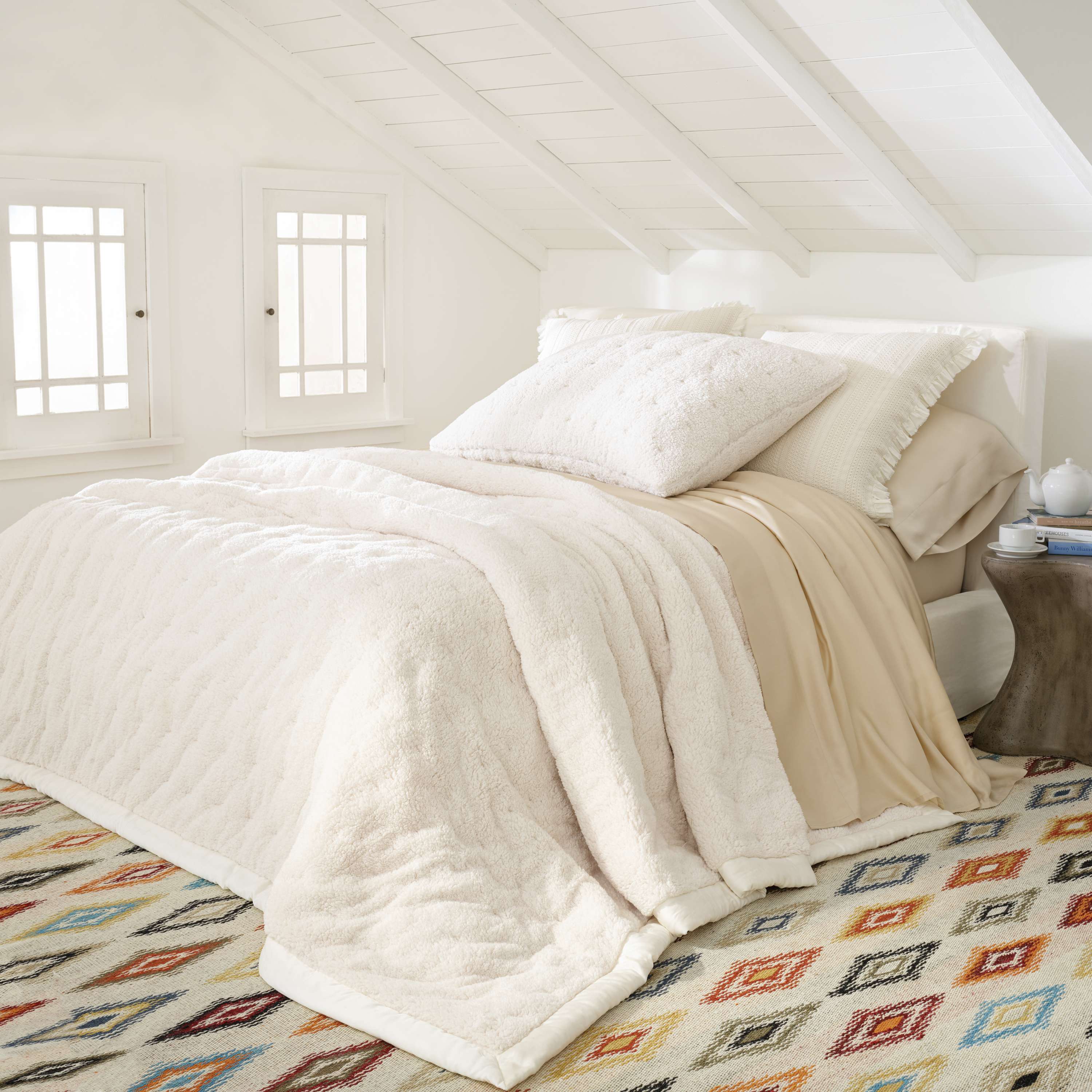 Marshmallow Fleece Puff Sham Sham By Annie Selke